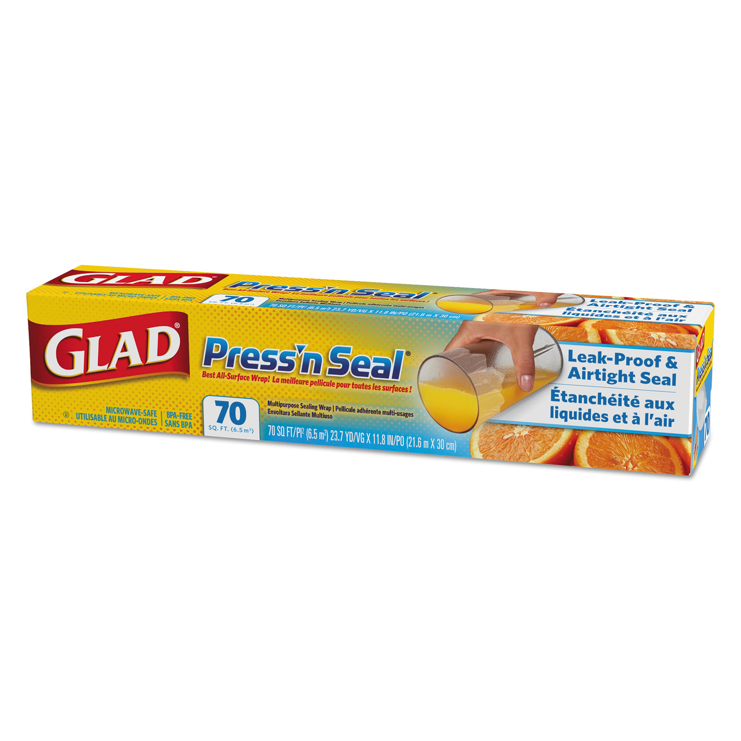 Pressn Seal Food Plastic Wrap, 100 Square Foot Roll, 9/Carton