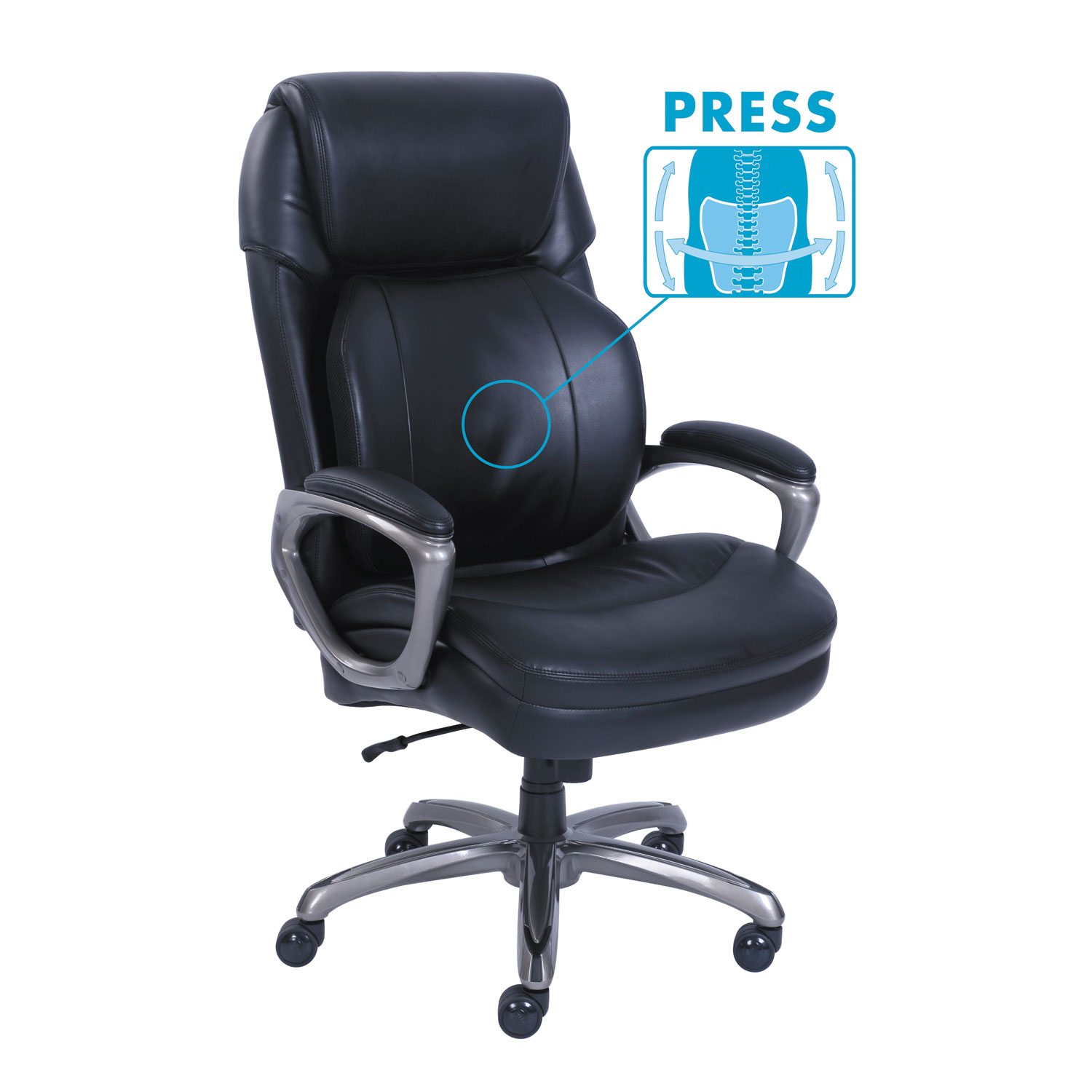Cosset Big and Tall Executive Chair, Black