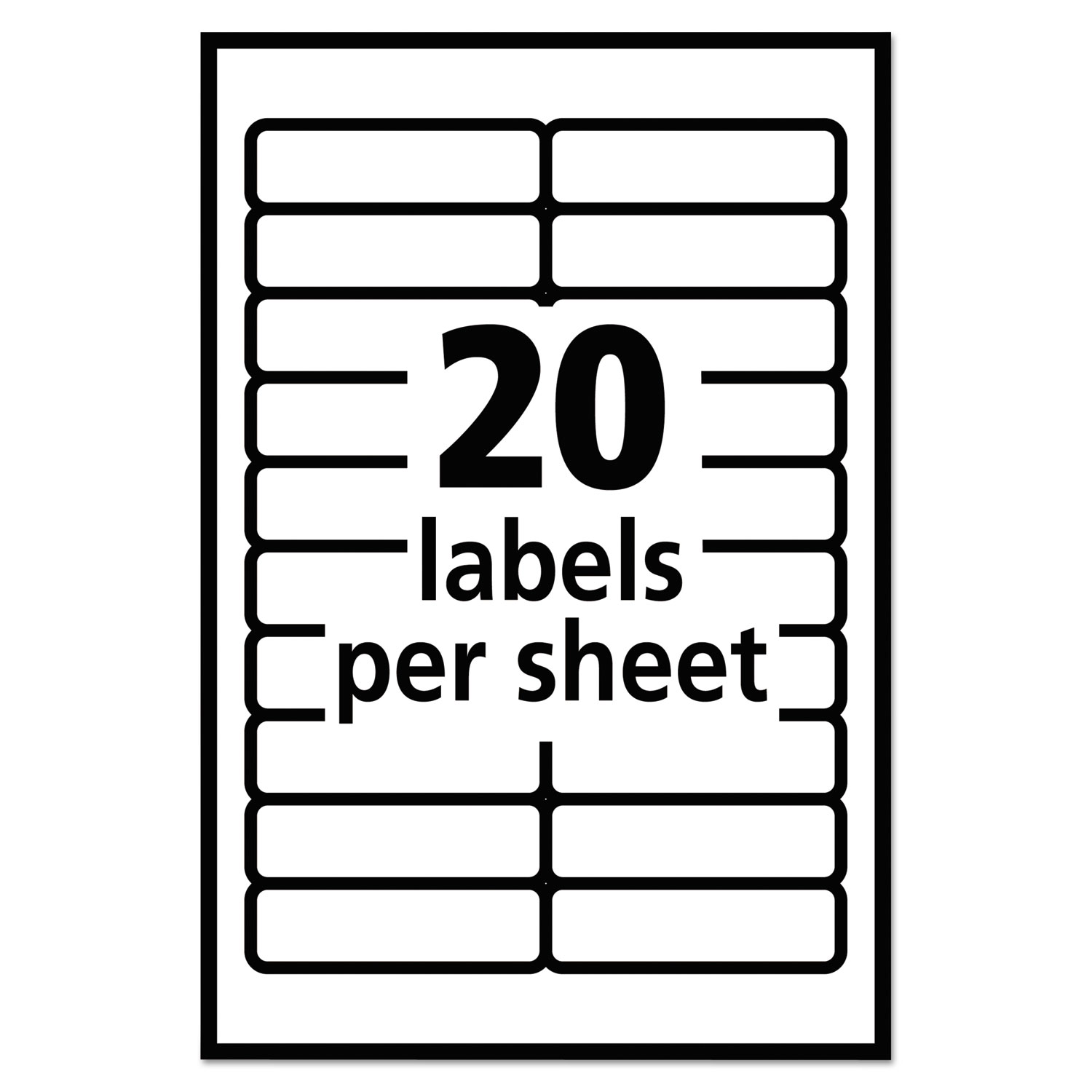 Avery® Removable Multi-Use Labels, 1/2 x 1 3/4, White, 840/Pack ...