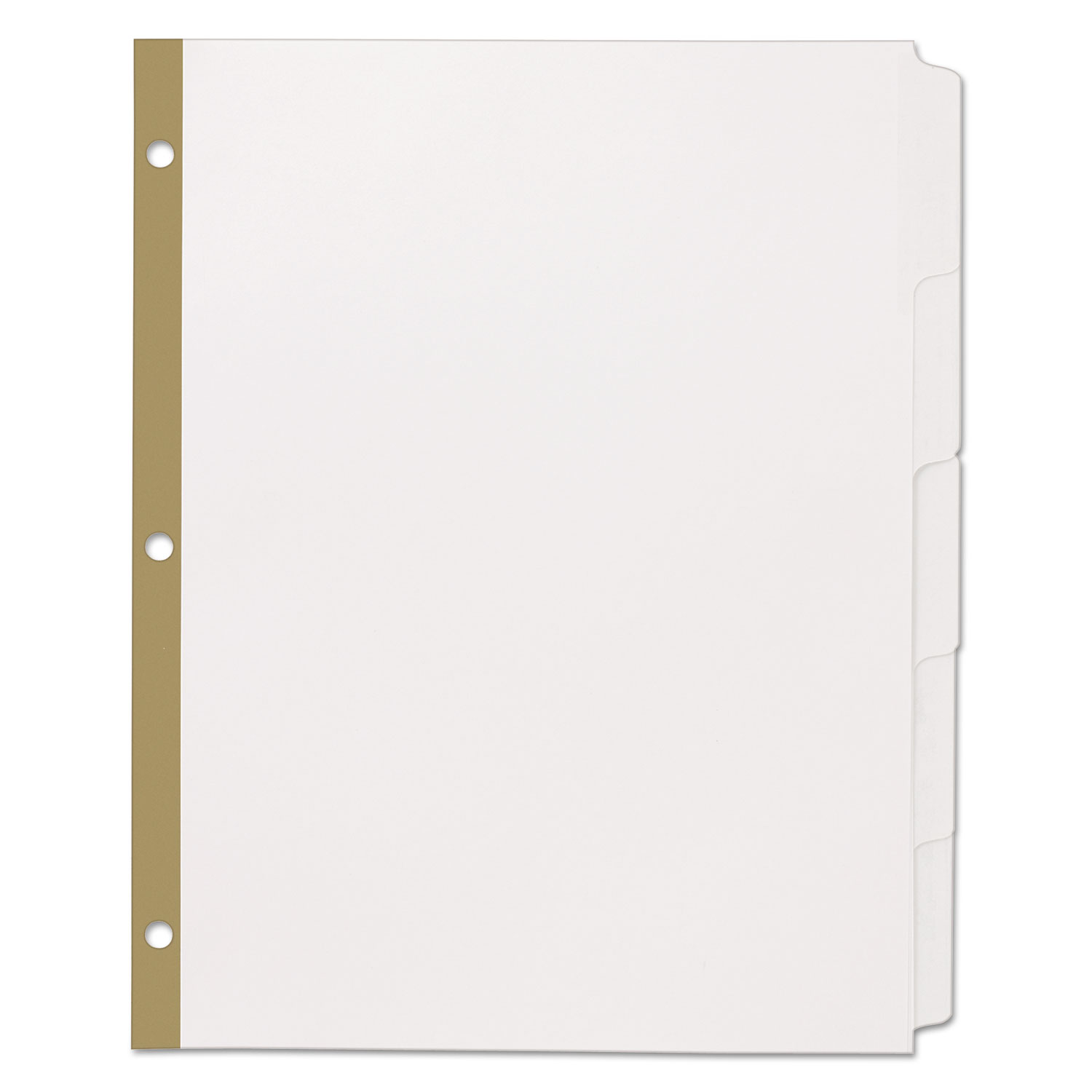 Index Dividers w/White Labels, 5-Tab, Letter, 5 Sets
