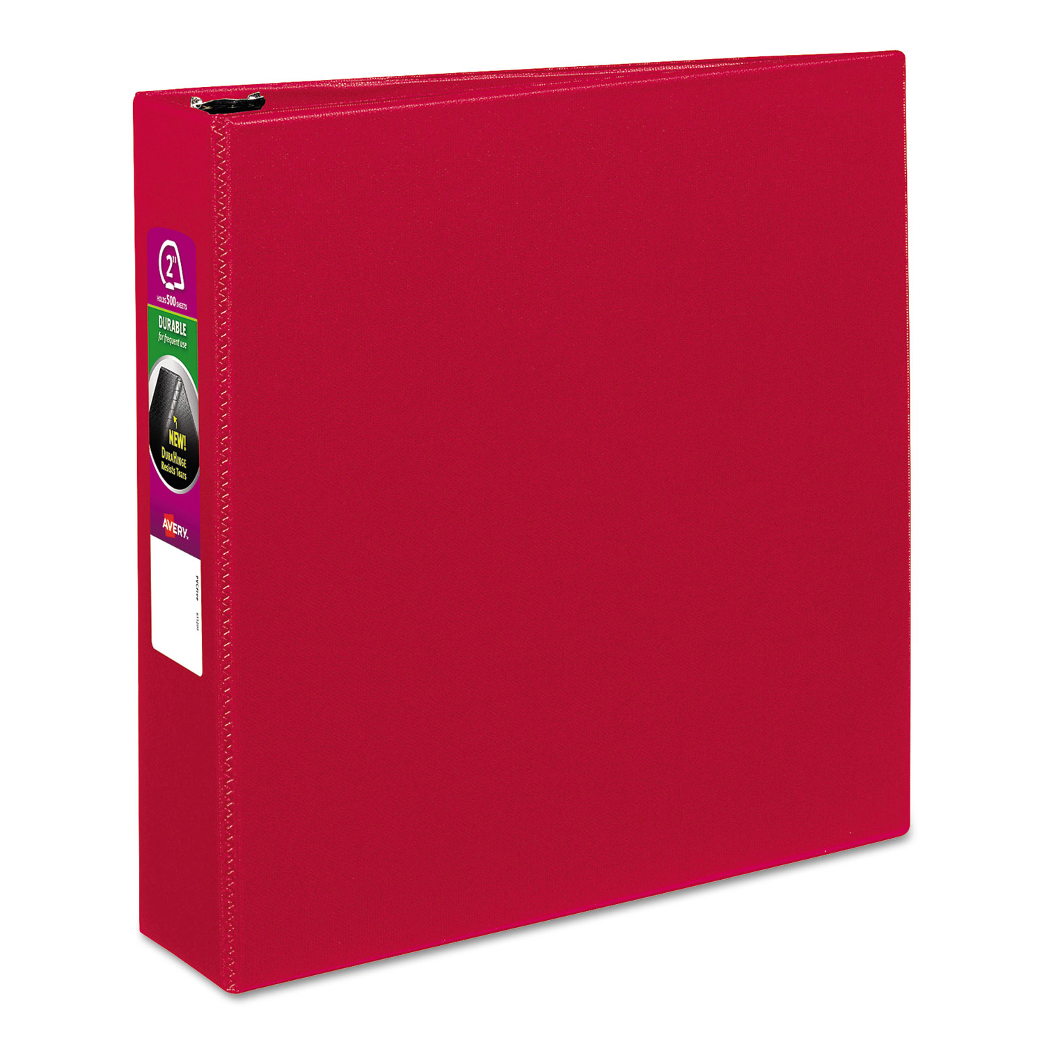  Avery 27203 Durable Non-View Binder with DuraHinge and Slant Rings, 3 Rings, 2 Capacity, 11 x 8.5, Red (AVE27203) 