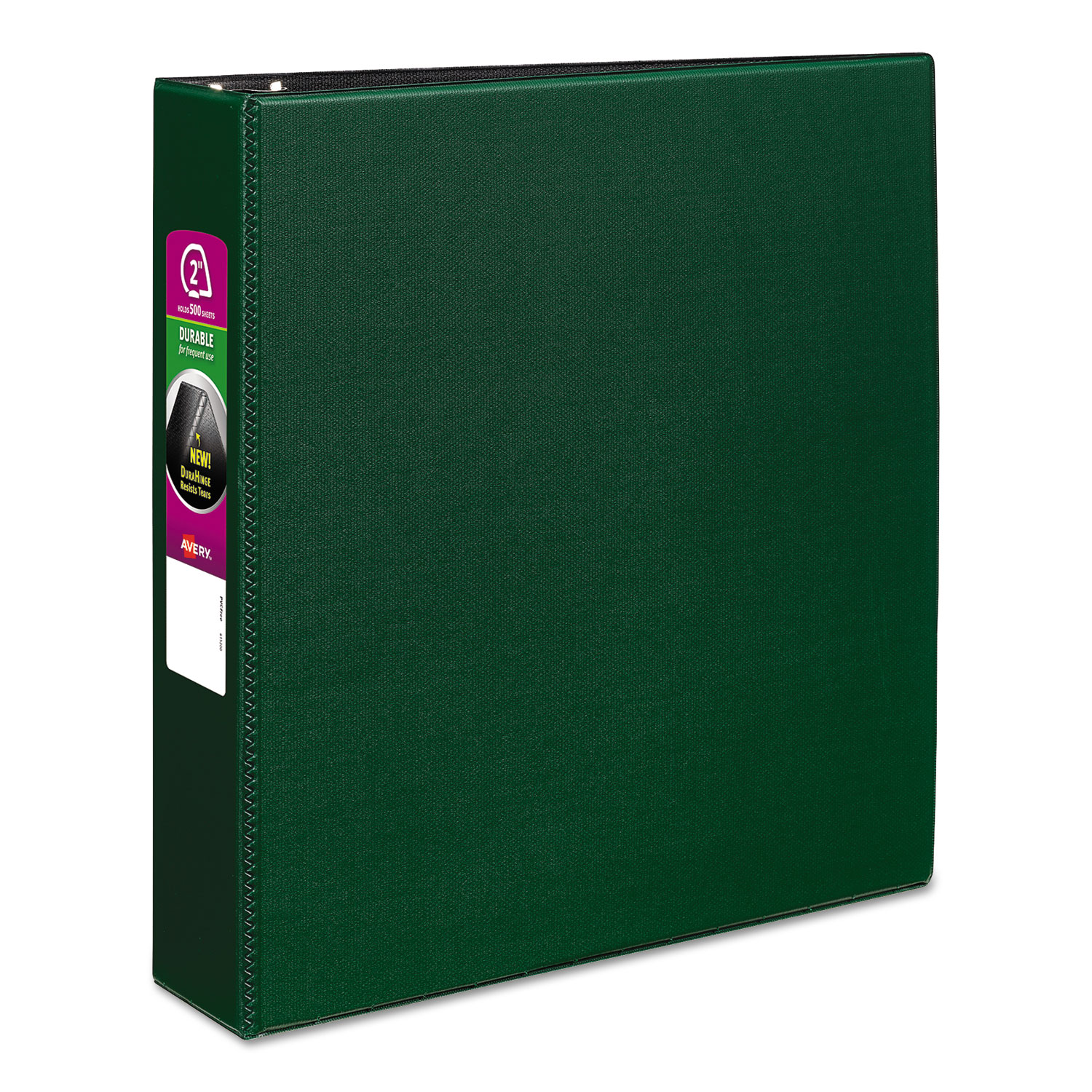  Avery 27553 Durable Non-View Binder with DuraHinge and Slant Rings, 3 Rings, 2 Capacity, 11 x 8.5, Green (AVE27553) 
