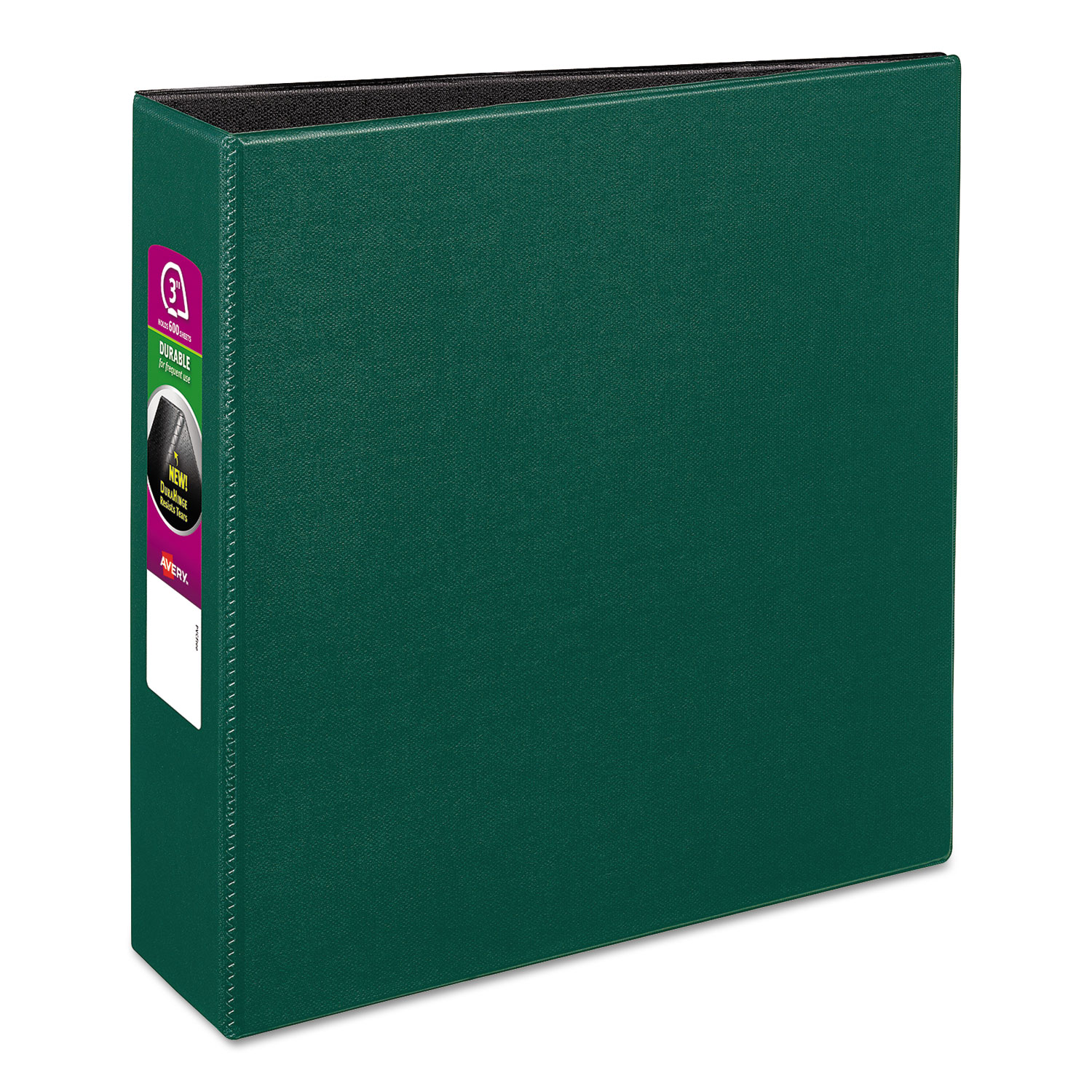  Avery 27653 Durable Non-View Binder with DuraHinge and Slant Rings, 3 Rings, 3 Capacity, 11 x 8.5, Green (AVE27653) 