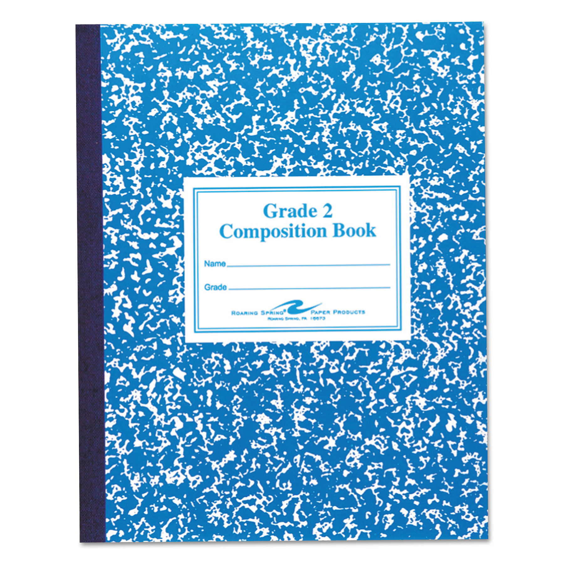  Roaring Spring 77921 Grade School Ruled Composition Book, Manuscript, Blue, 9.75 x 7.75, 50 Sheets (ROA77921) 
