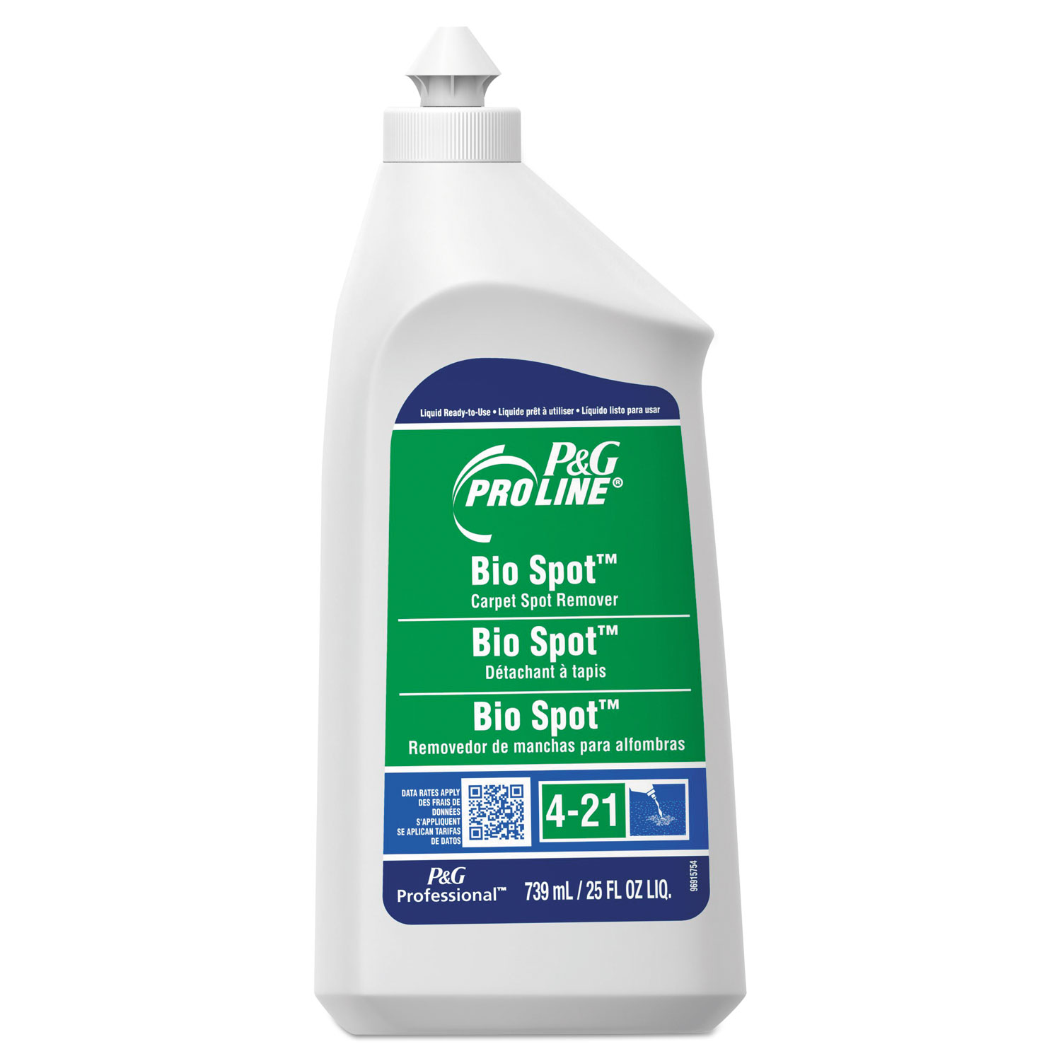  P&G Pro Line 03448 Bio-Spot Carpet Spot Remover, Fruity Scent, 25 oz Bottle, 15/Carton (PGC03448) 