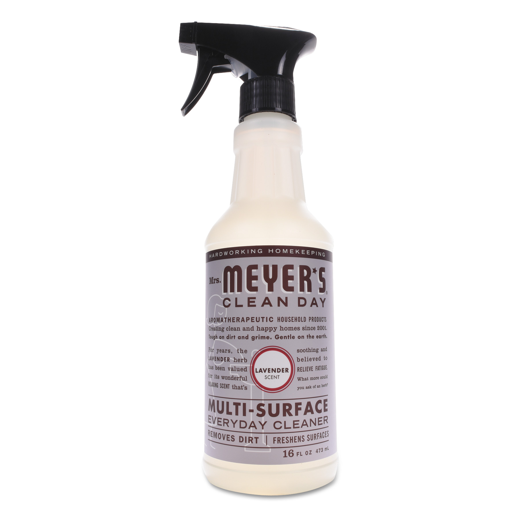  Mrs. Meyer's 663011 Multi Purpose Cleaner, Lavender Scent, 16 oz Spray Bottle, 6/Carton (SJN663011) 