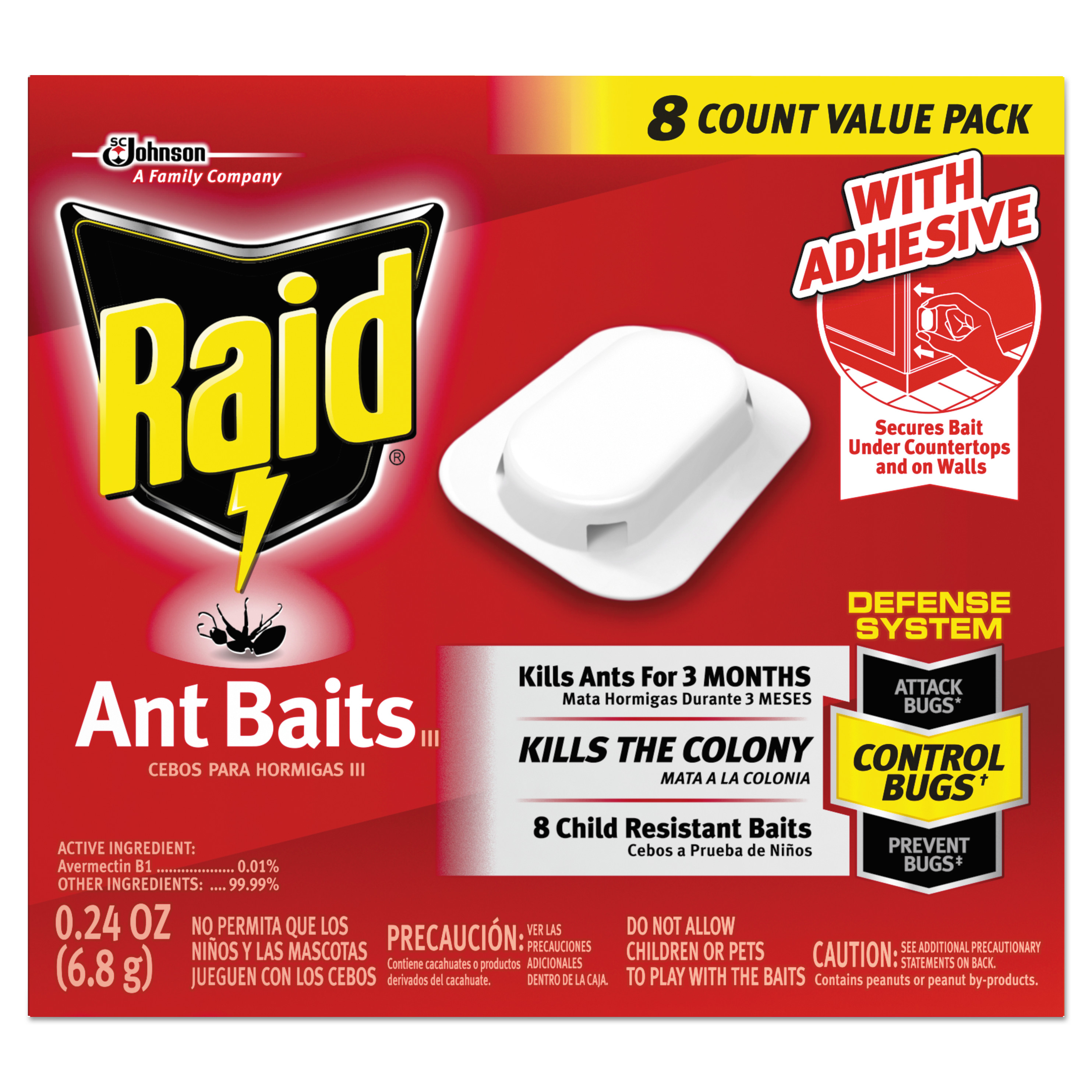  Raid 697329 Ant Baits, 0.24 oz, 8/Box, 12 Boxes/Carton (SJN697329) 