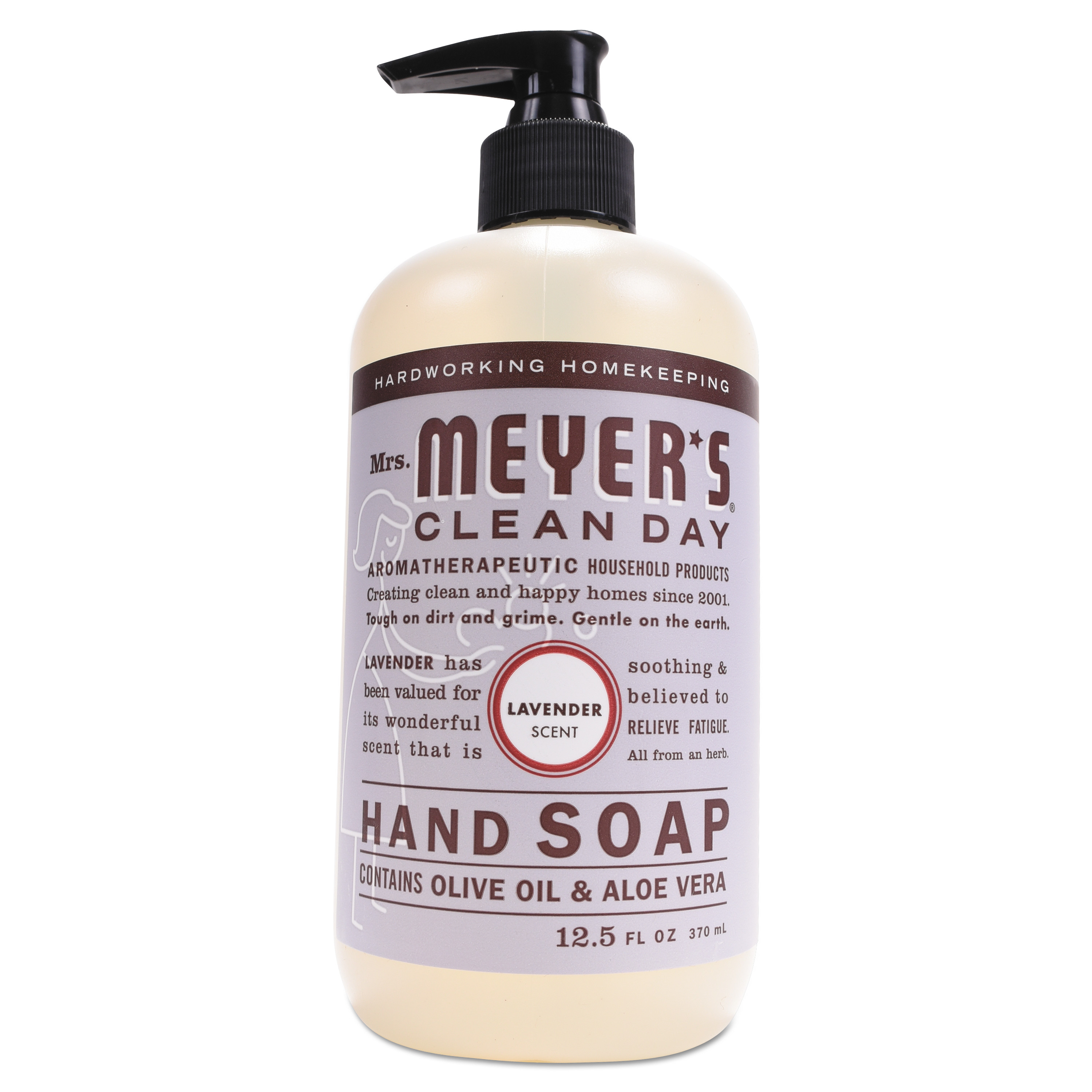  Mrs. Meyer's 651311 Clean Day Liquid Hand Soap, Lavender, 12.5 oz, 6/Carton (SJN651311) 