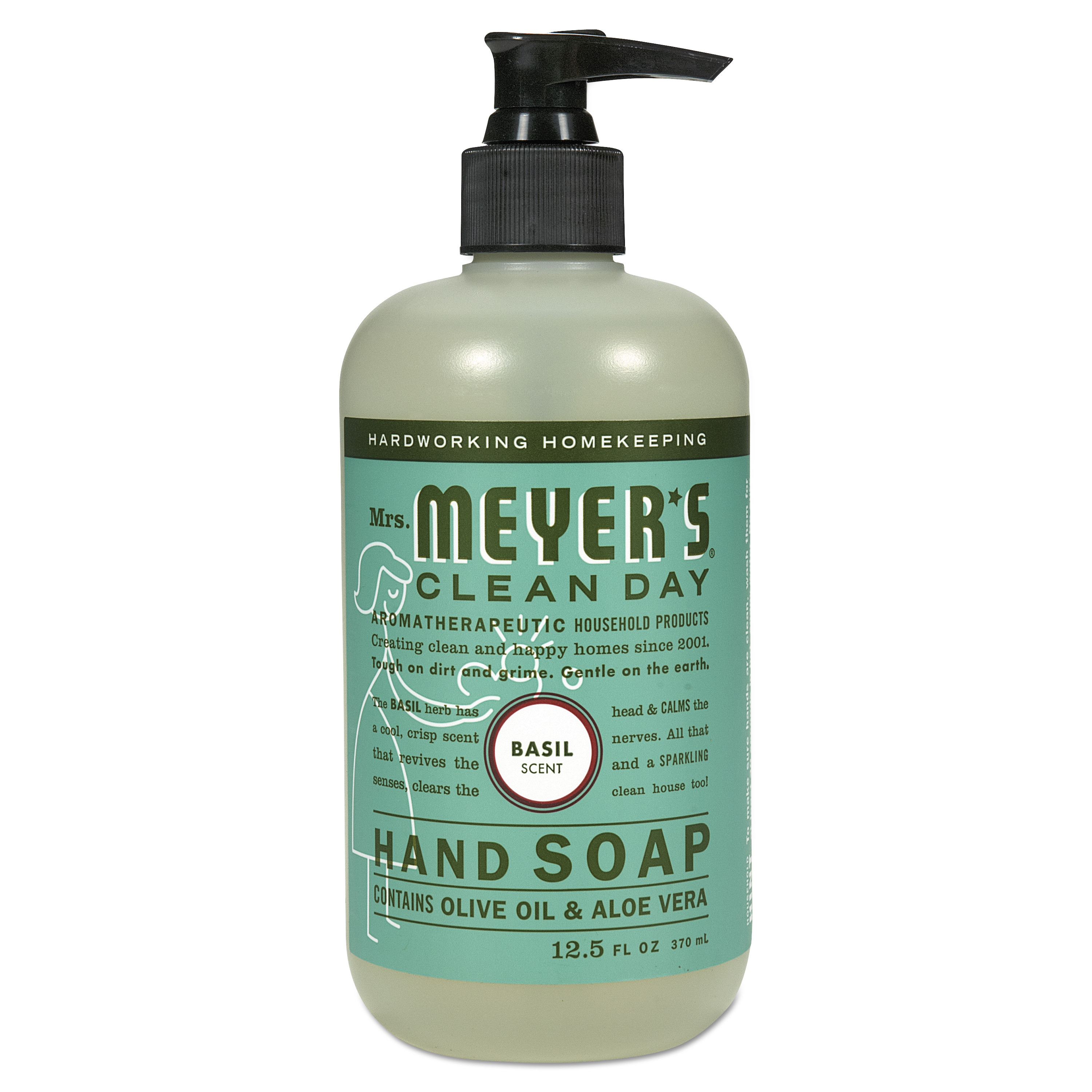  Mrs. Meyer's 651344 Clean Day Liquid Hand Soap, Basil, 12.5 oz (SJN651344EA) 