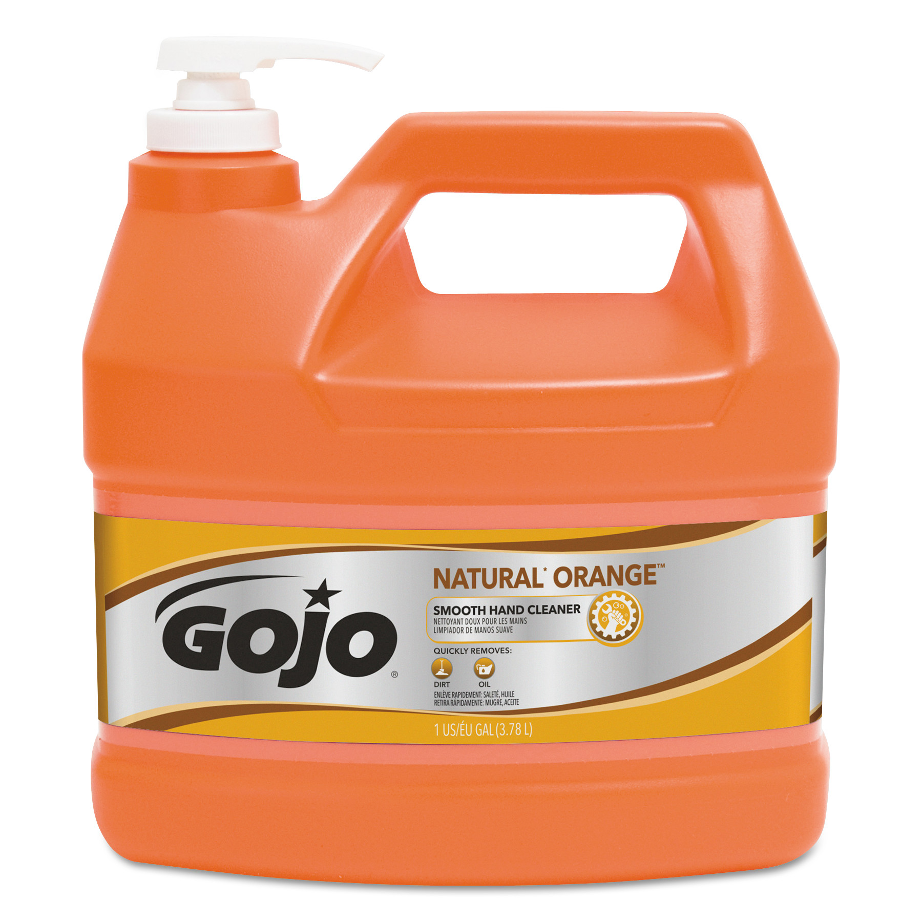  GOJO 0945-04 NATURAL ORANGE Smooth Hand Cleaner, 1 gal, Pump Dispenser, Citrus Scent, 4/Carton (GOJ094504) 