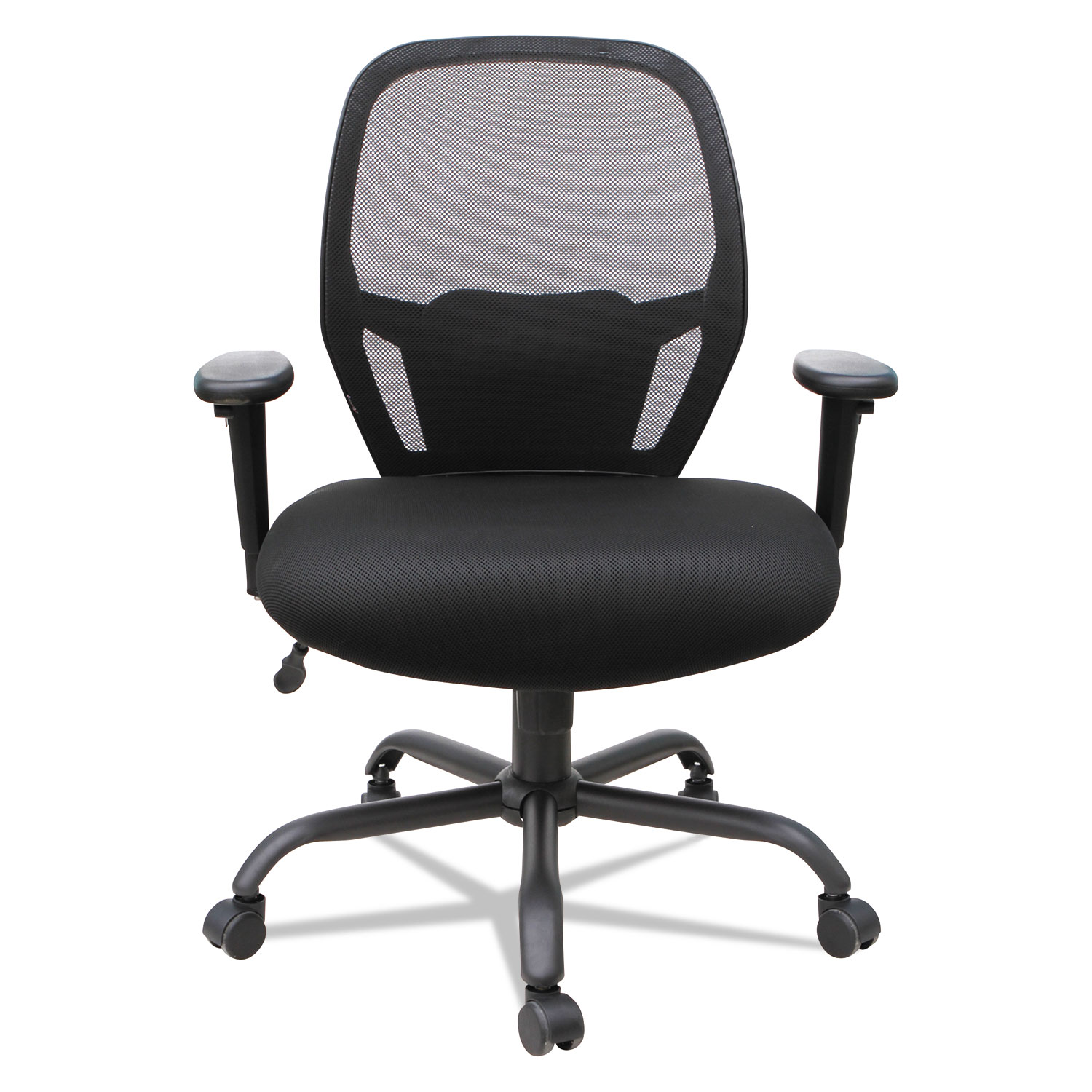 Alera Merix Series Mesh Big/Tall Mid-Back Swivel/Tilt Chair, Black