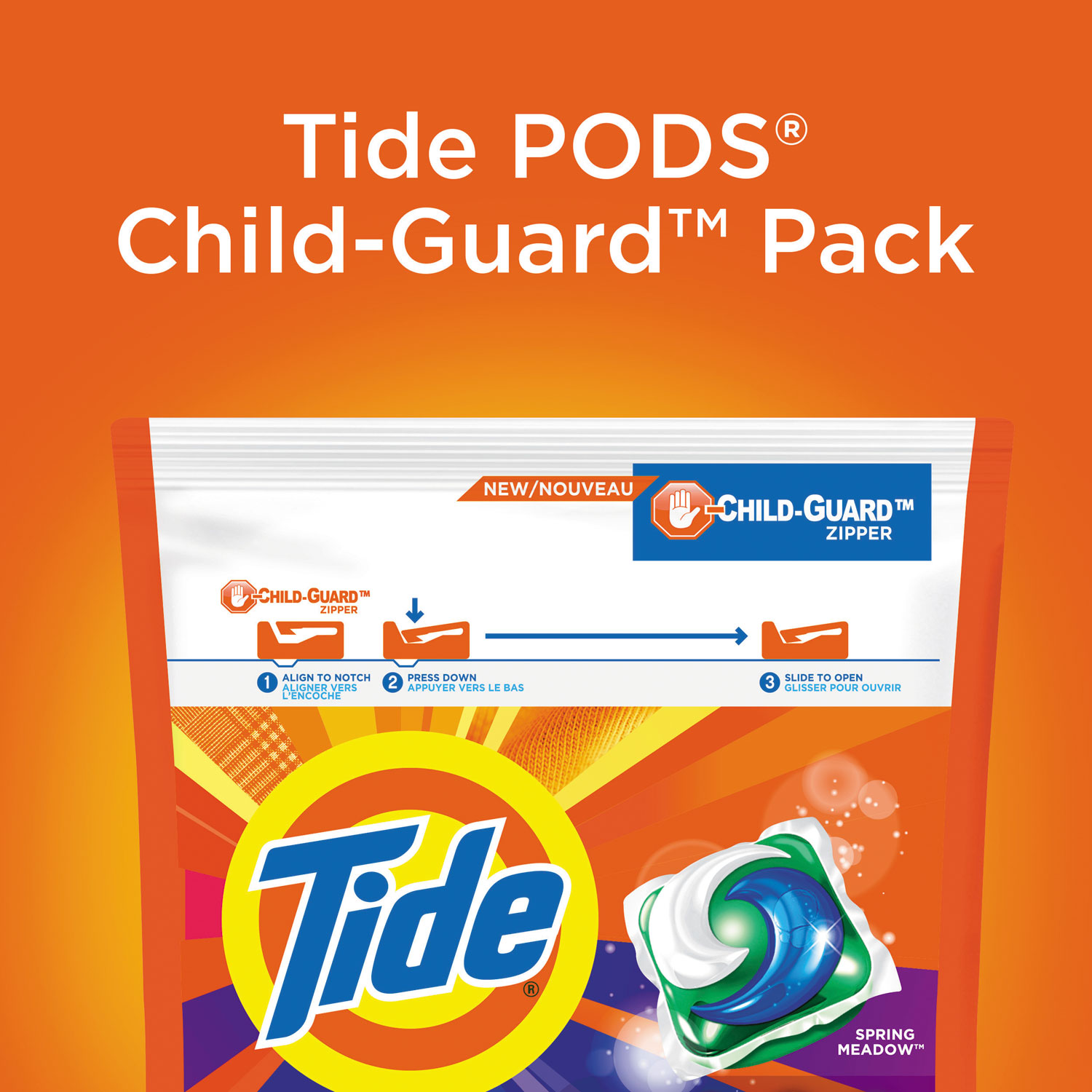 Pods, Laundry Detergent, Spring Meadow, 35/Pack