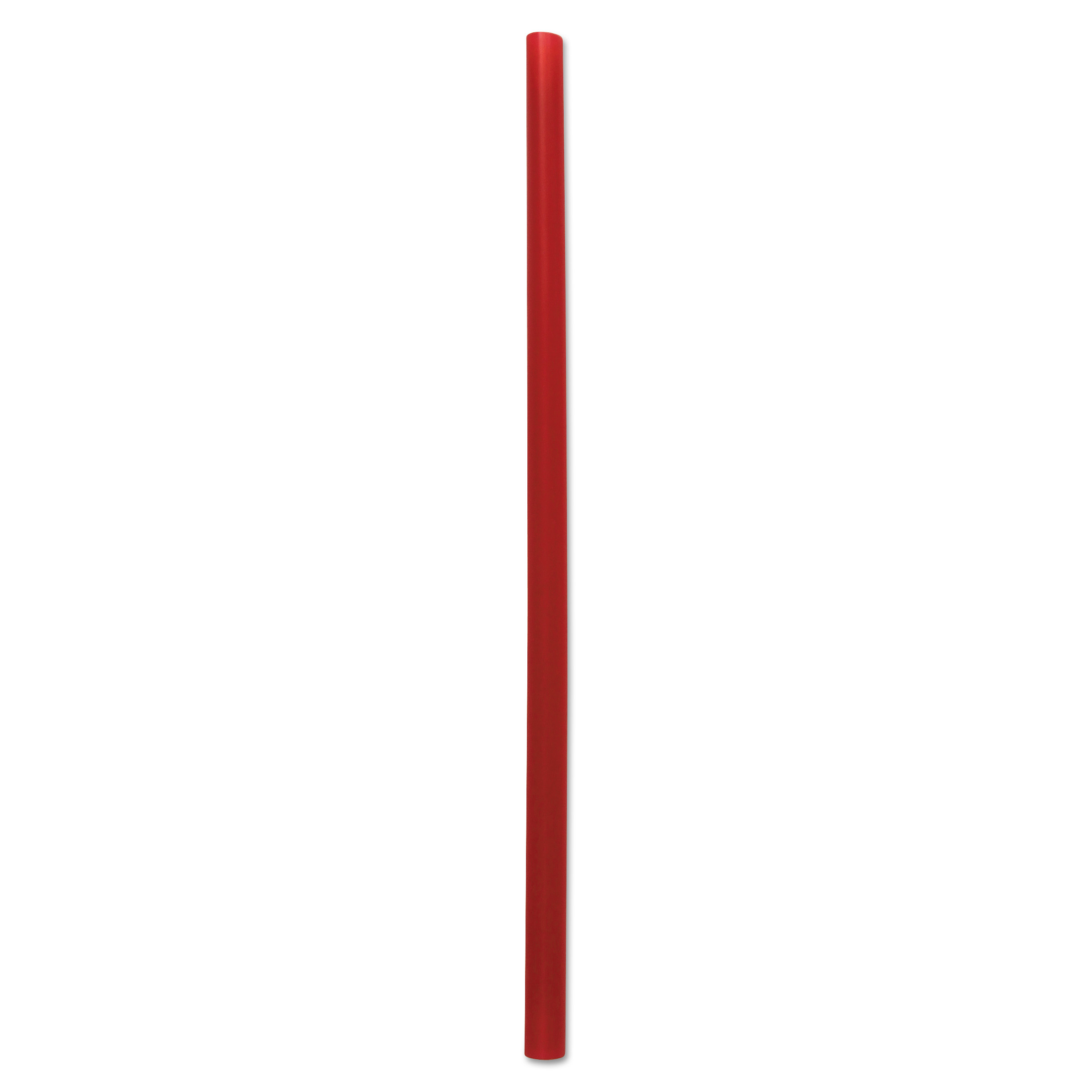 Unwrapped Giant Straws, 7 3/4, Red, 1500/Carton