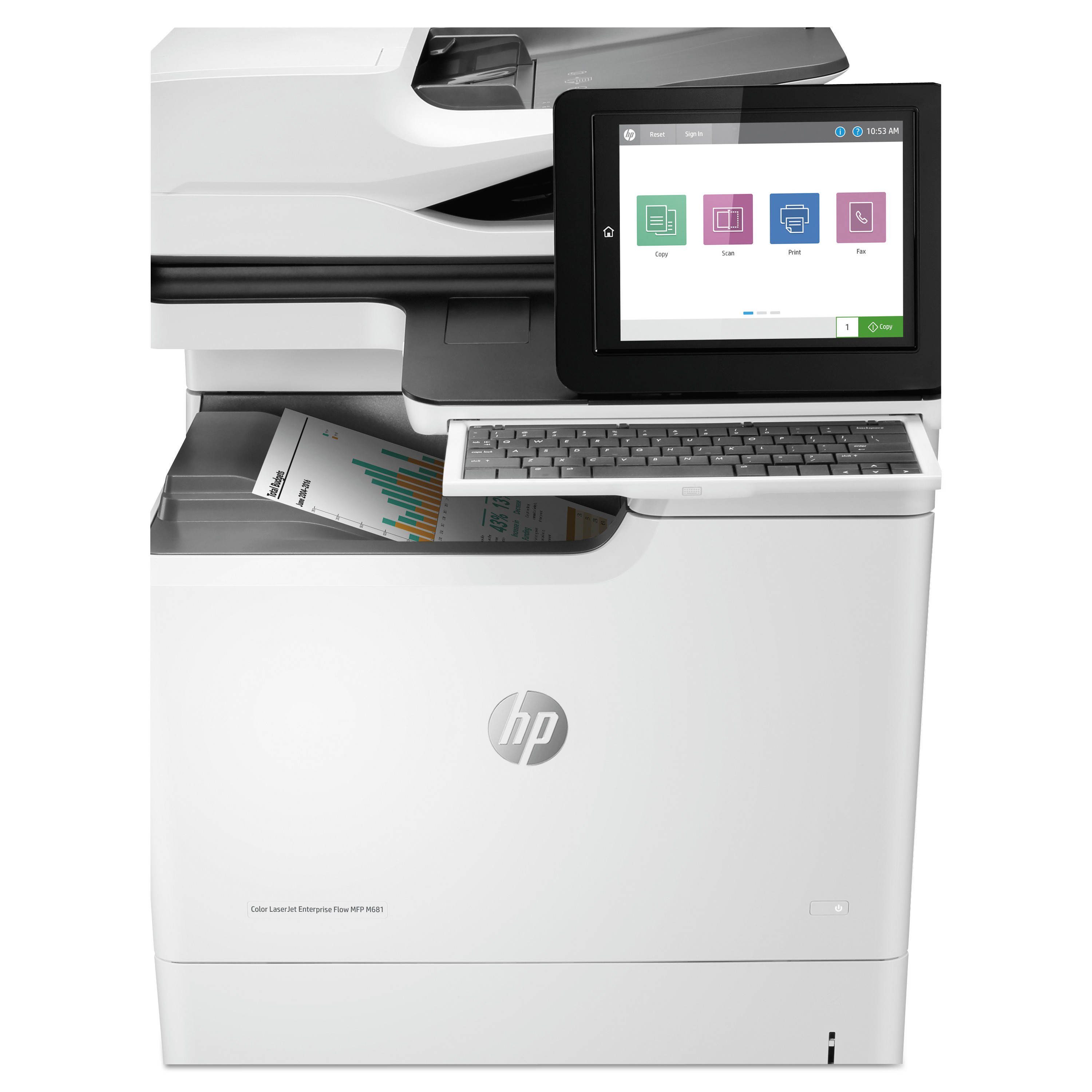 HP J8A12A#BGJ Color LaserJet Enterprise Flow MFP M681f, Copy/Fax/Print/Scan (HEWJ8A12A) 