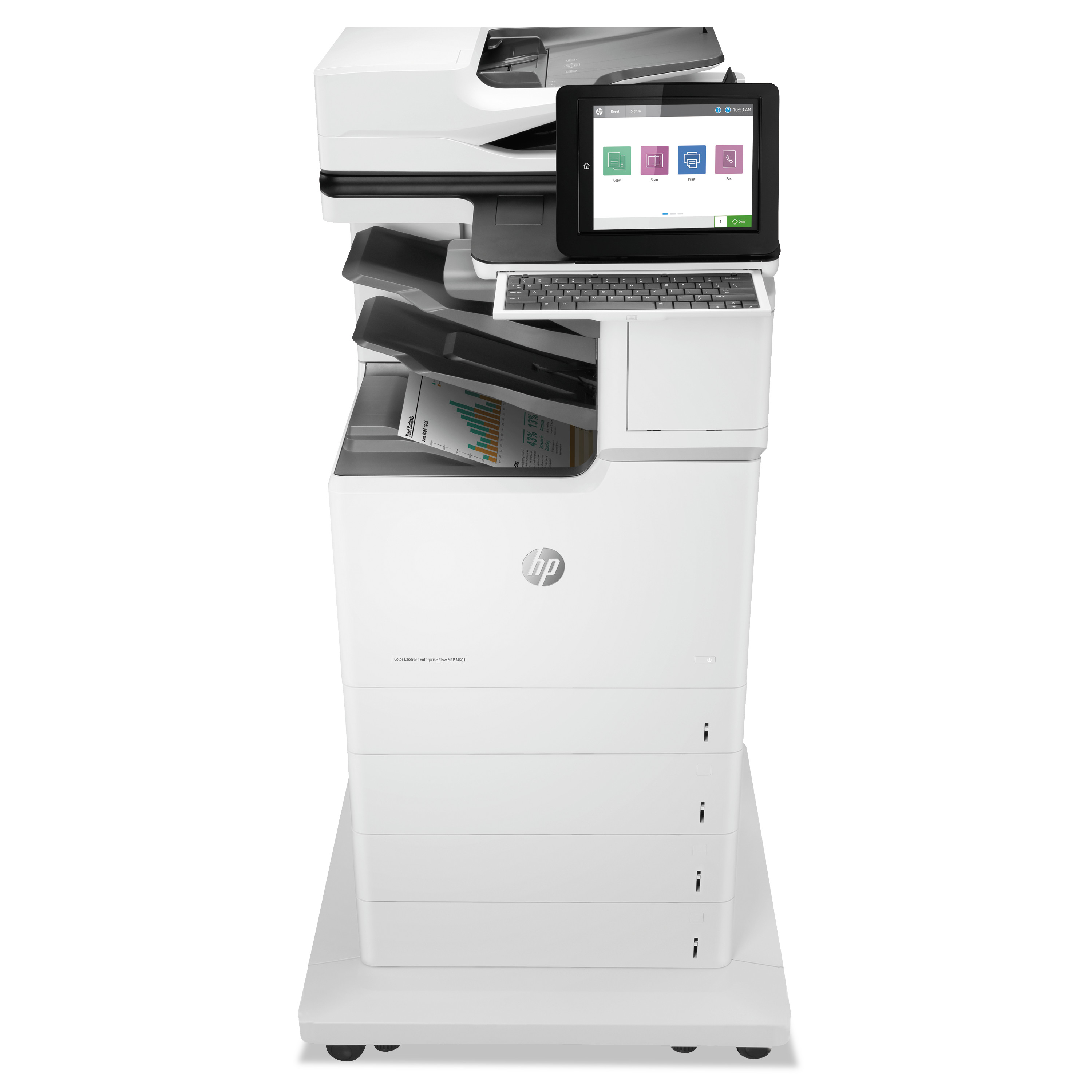  HP J8A13A#BGJ Color LaserJet Enterprise Flow MFP M681z, Copy/Fax/Print/Scan (HEWJ8A13A) 