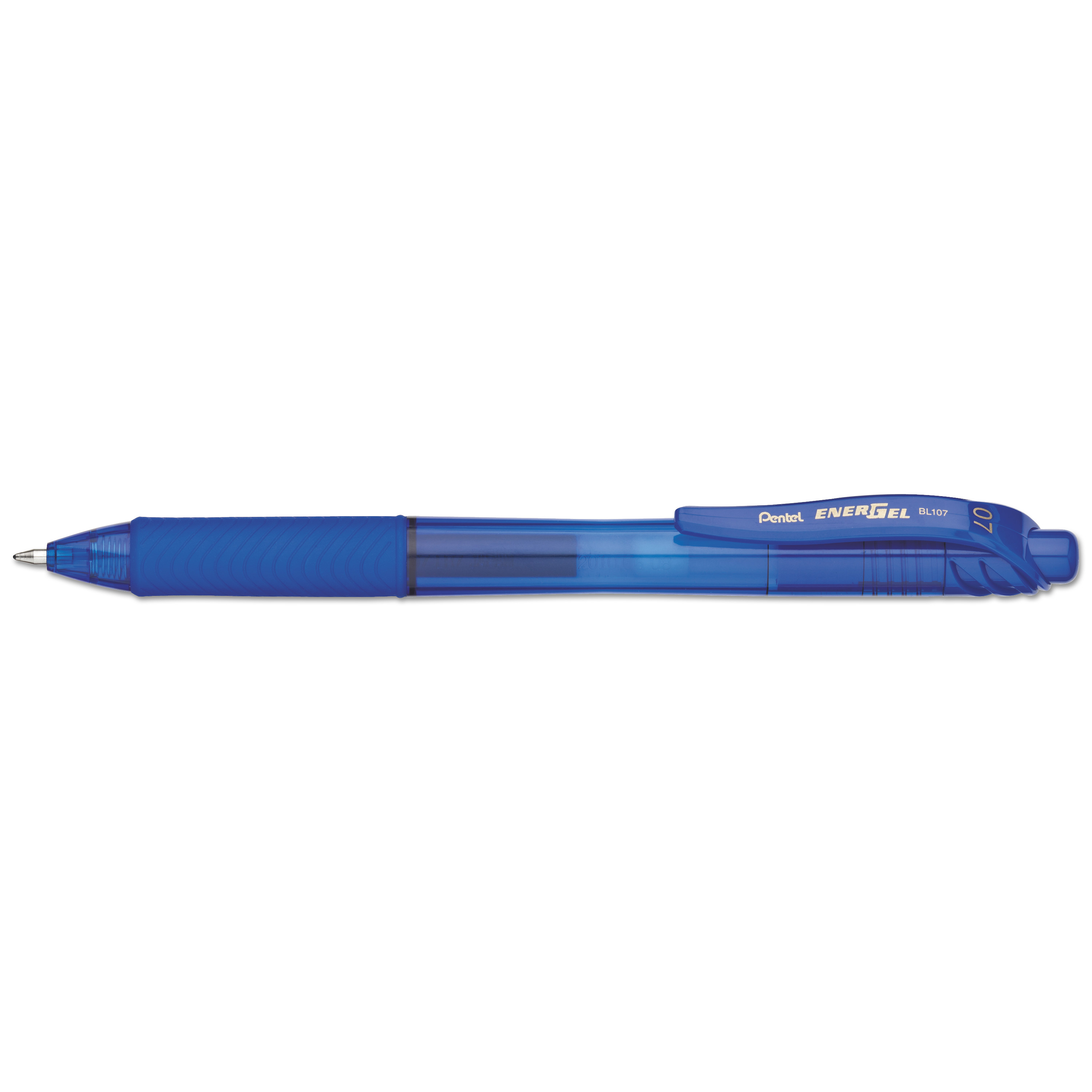  Pentel BL107C EnerGel-X Retractable Gel Pen, 0.7 mm Metal Tip, Blue Ink/Barrel, Dozen (PENBL107C) 