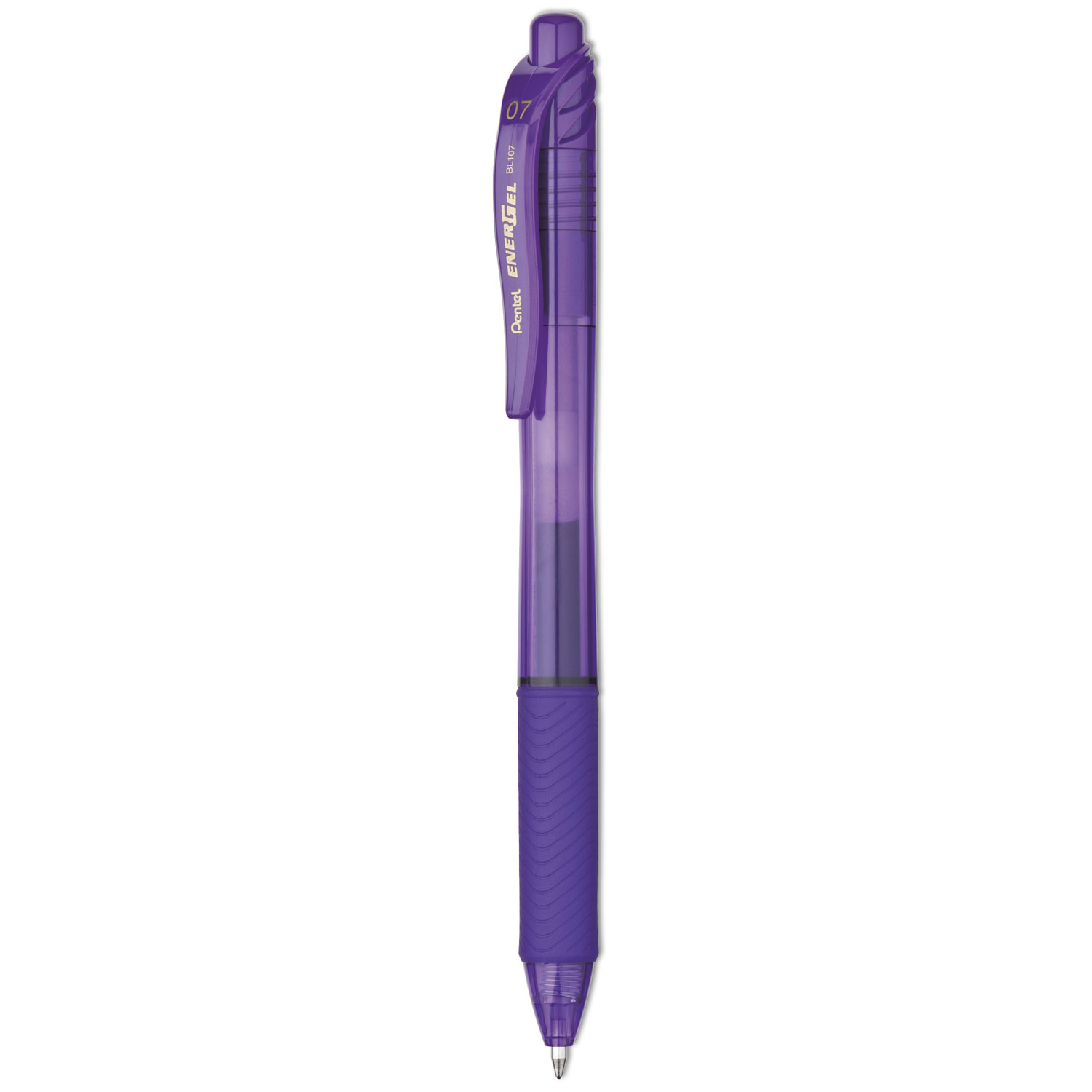  Pentel BL107V EnerGel-X Retractable Gel Pen, 0.7 mm Metal Tip, Violet Ink/Barrel, Dozen (PENBL107V) 