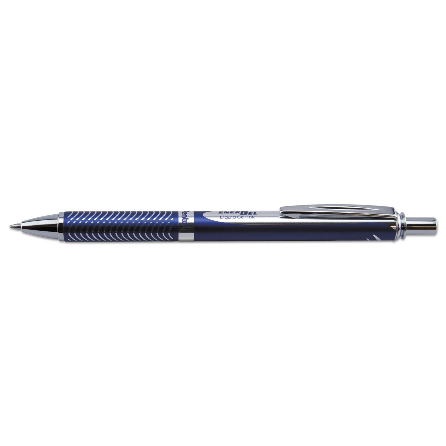 EnerGel Alloy RT Retractable Liquid Gel Pen, .7mm, Blue Barrel, Black Ink