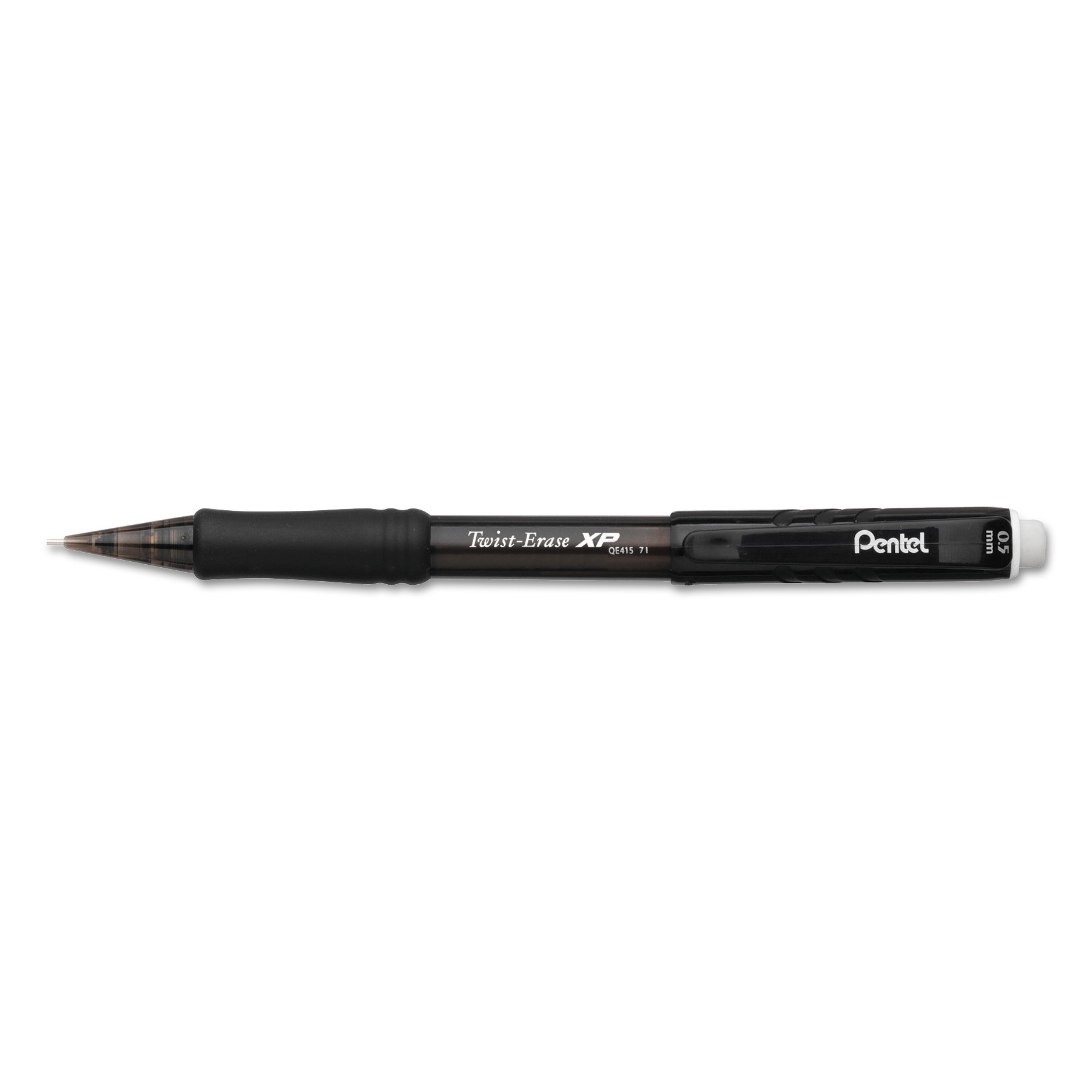  Pentel QE415A Twist-Erase EXPRESS Mechanical Pencil, 0.5 mm, HB (#2.5), Black Lead, Black Barrel, Dozen (PENQE415A) 