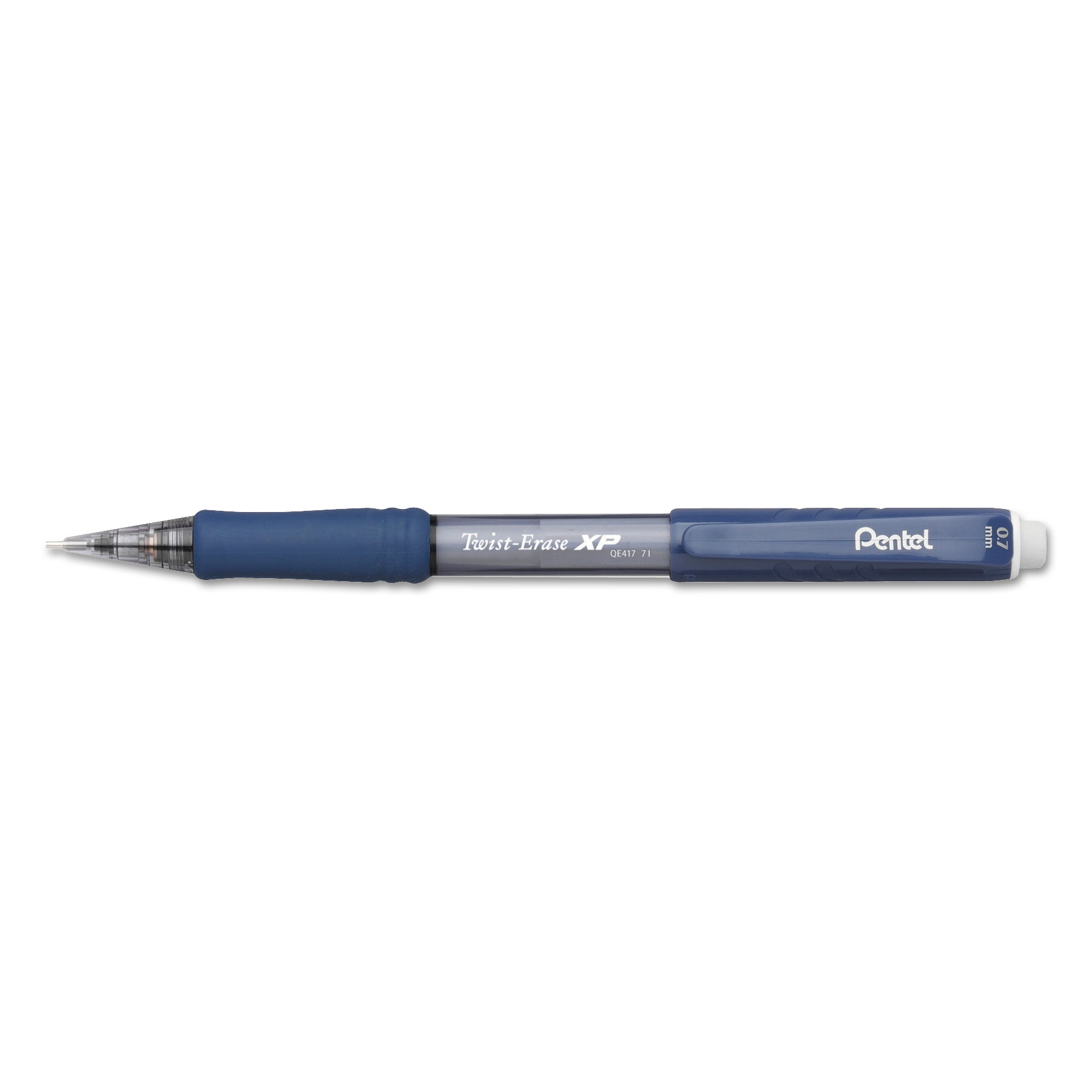  Pentel QE417C Twist-Erase EXPRESS Mechanical Pencil, 0.7 mm, HB (#2.5), Black Lead, Blue Barrel, Dozen (PENQE417C) 