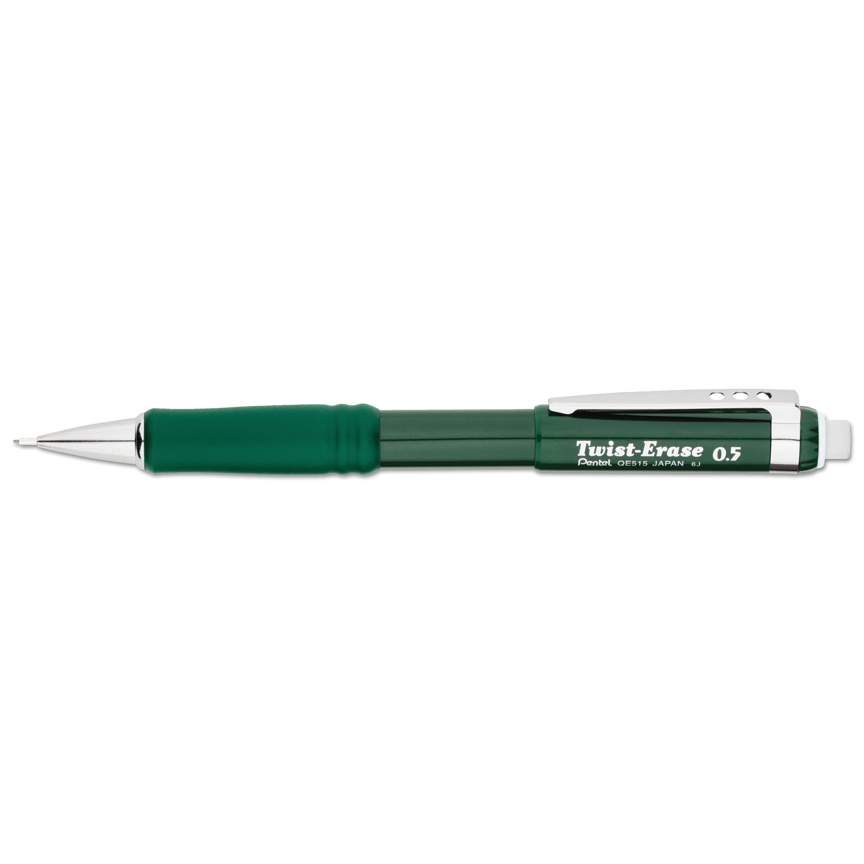 Twist-Erase III Mechanical Pencil, 0.5 mm, Green Barrel