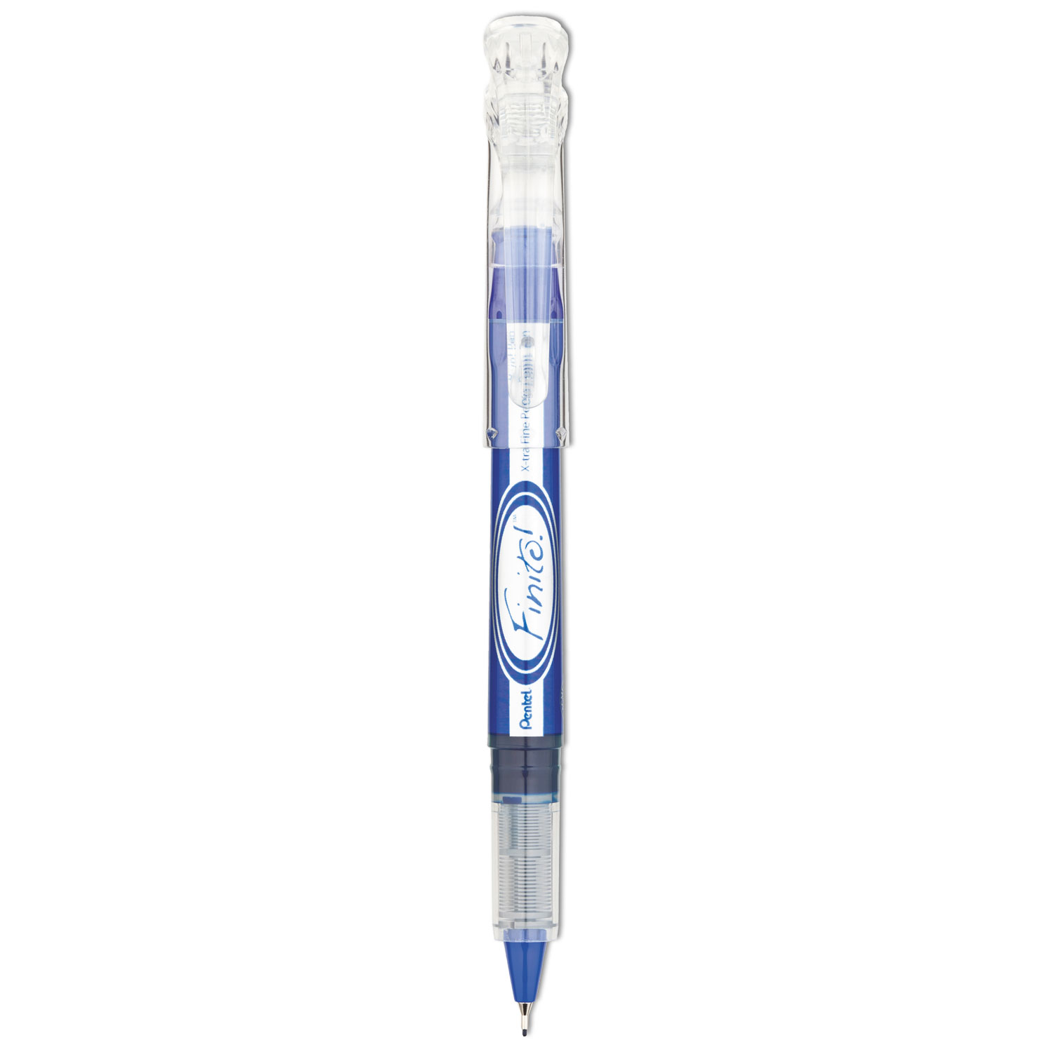  Pentel SD98C Finito! Stick Porous Point Pen, Extra-Fine 0.4mm, Blue Ink, Blue/Silver Barrel (PENSD98C) 