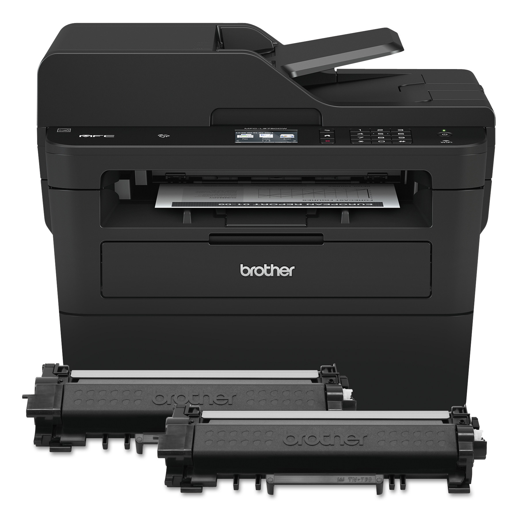  Brother MFCL2750DWXL MFCL2750DWXL XL Extended Print Compact Laser All-in-One Printer with Up to 2-Years of Toner In-Box (BRTMFCL2750DWXL) 