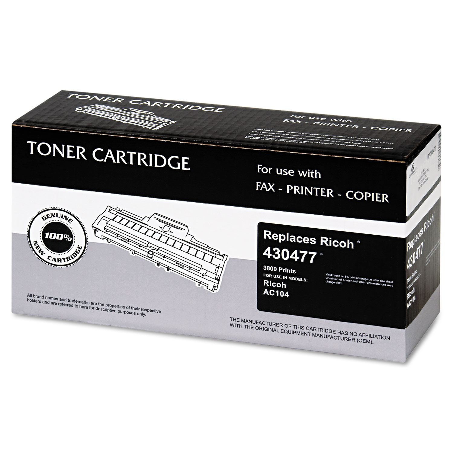 Remanufactured 430477 Toner, 3500 Page-Yield, Black
