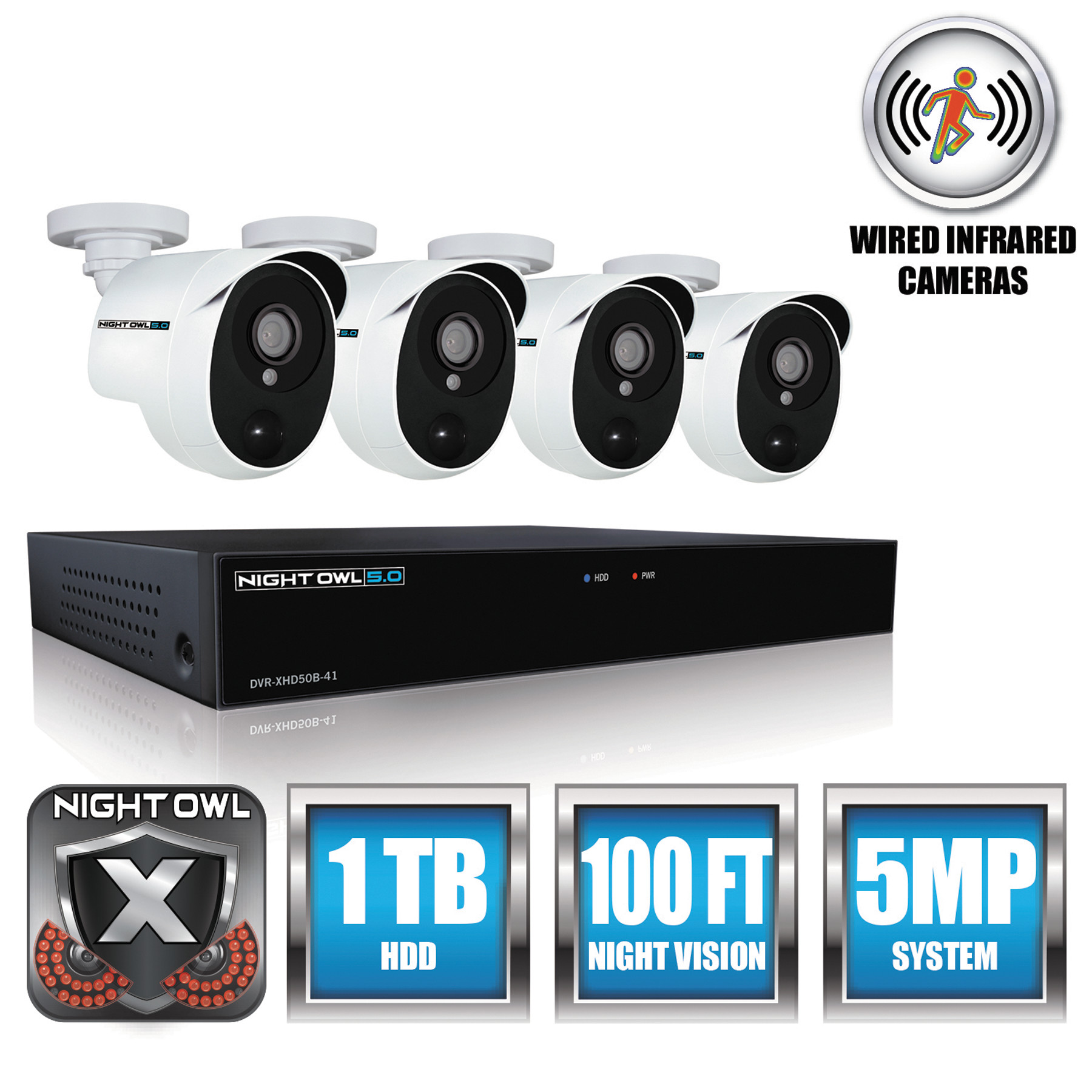 4 Channel Extreme HD Video Security DVR, 5MP Resolution