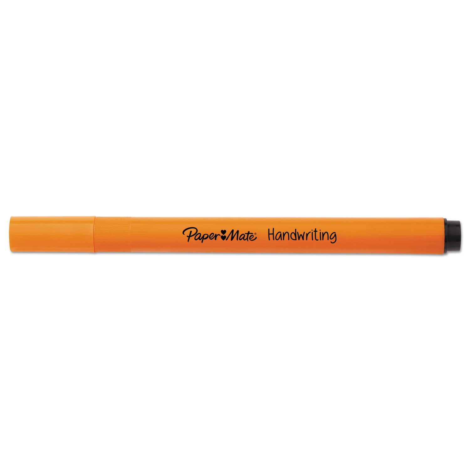 Handwriting Triangular Pens, Medium, 0.7 mm, Black Ink, Orange Barrel, 1 Dozen