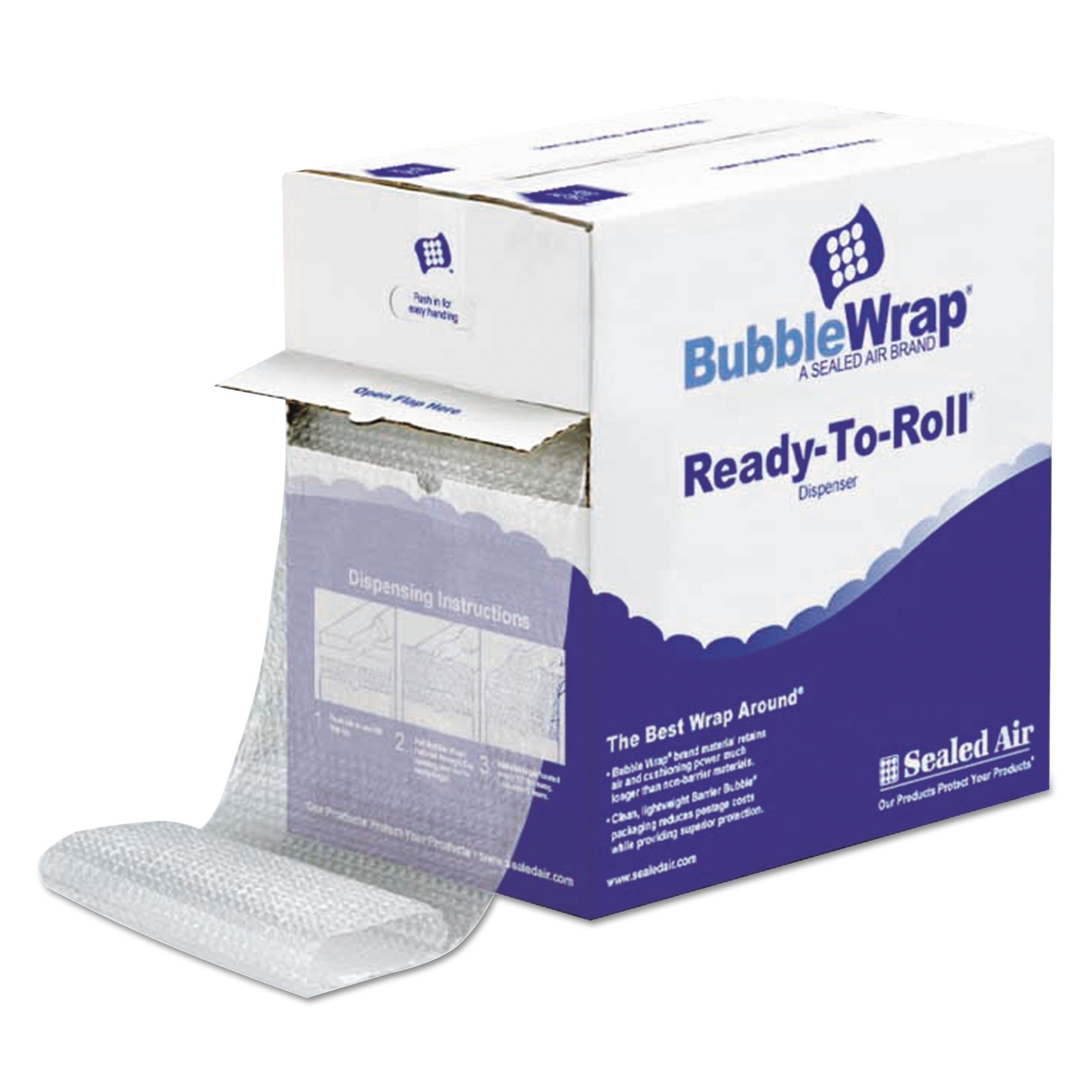 Bubble Wrap® Cushioning Material in Dispenser Box, 3/16" Thick, 12" x 175 ft.