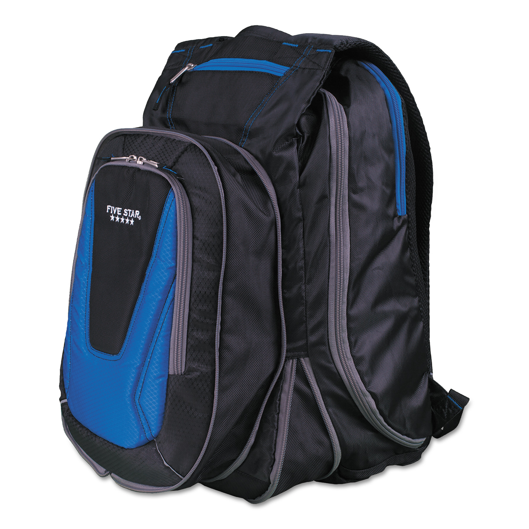  Five Star 73417 Expandable Backpack, 14 x 8 x 19, Blue/Black (MEA73417) 
