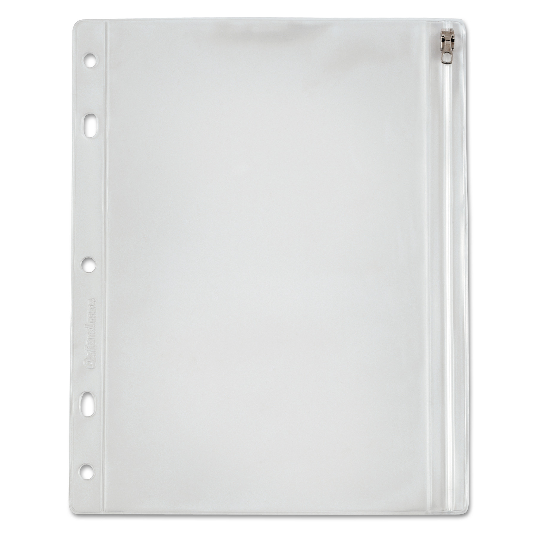  Oxford 68504 Zippered Ring Binder Pocket, 10 1/2 x 8, Clear (OXF68504) 