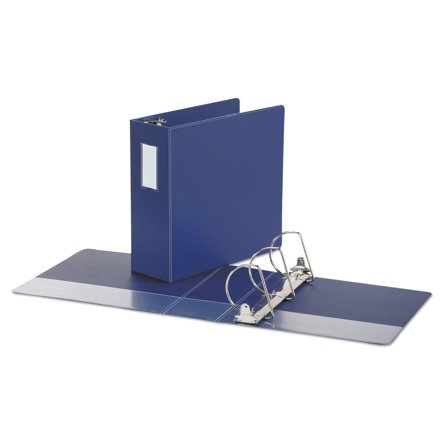 Deluxe Non-View D-Ring Binder with Label Holder, 3 Rings, 4