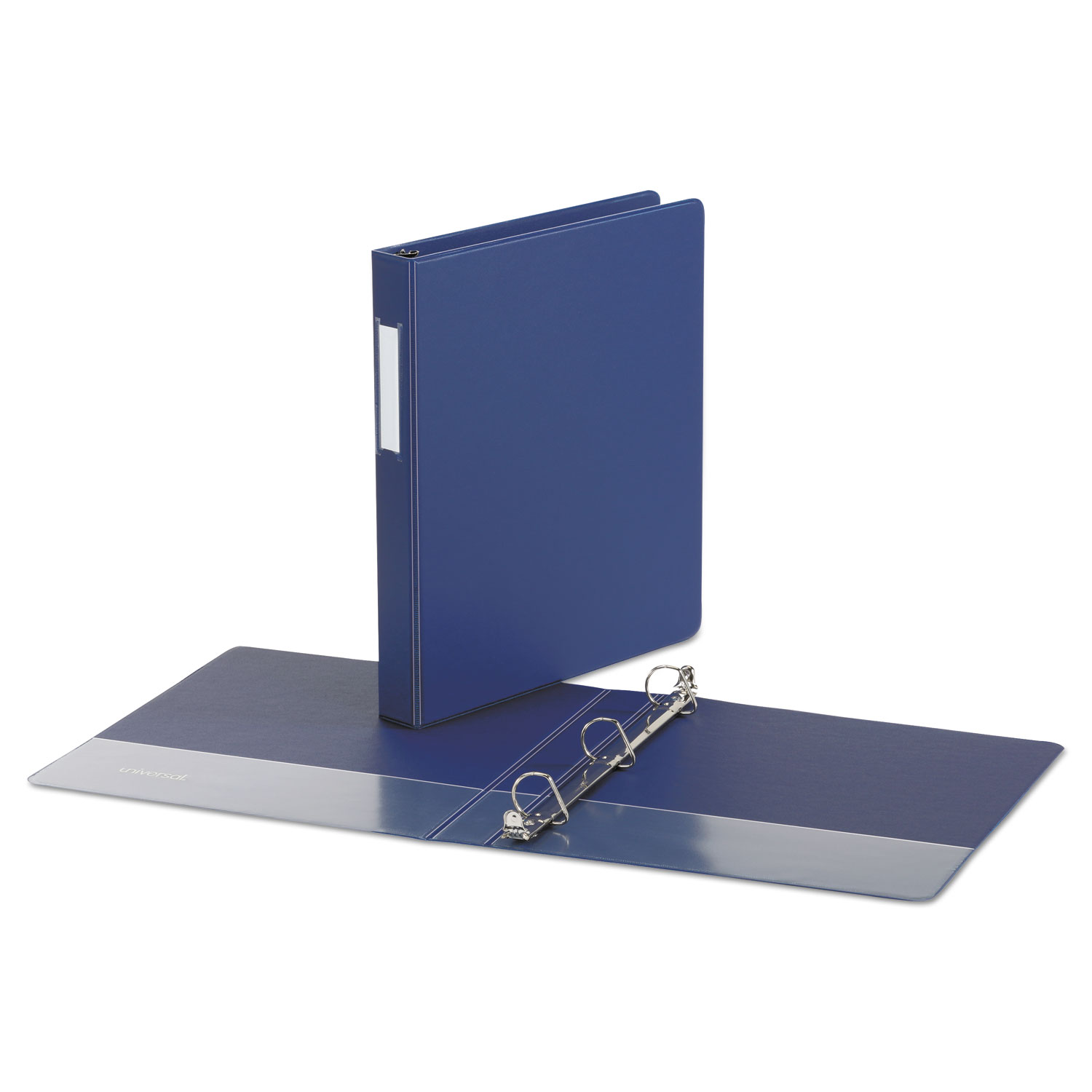 Deluxe Non-View D-Ring Binder with Label Holder, 3 Rings, 1