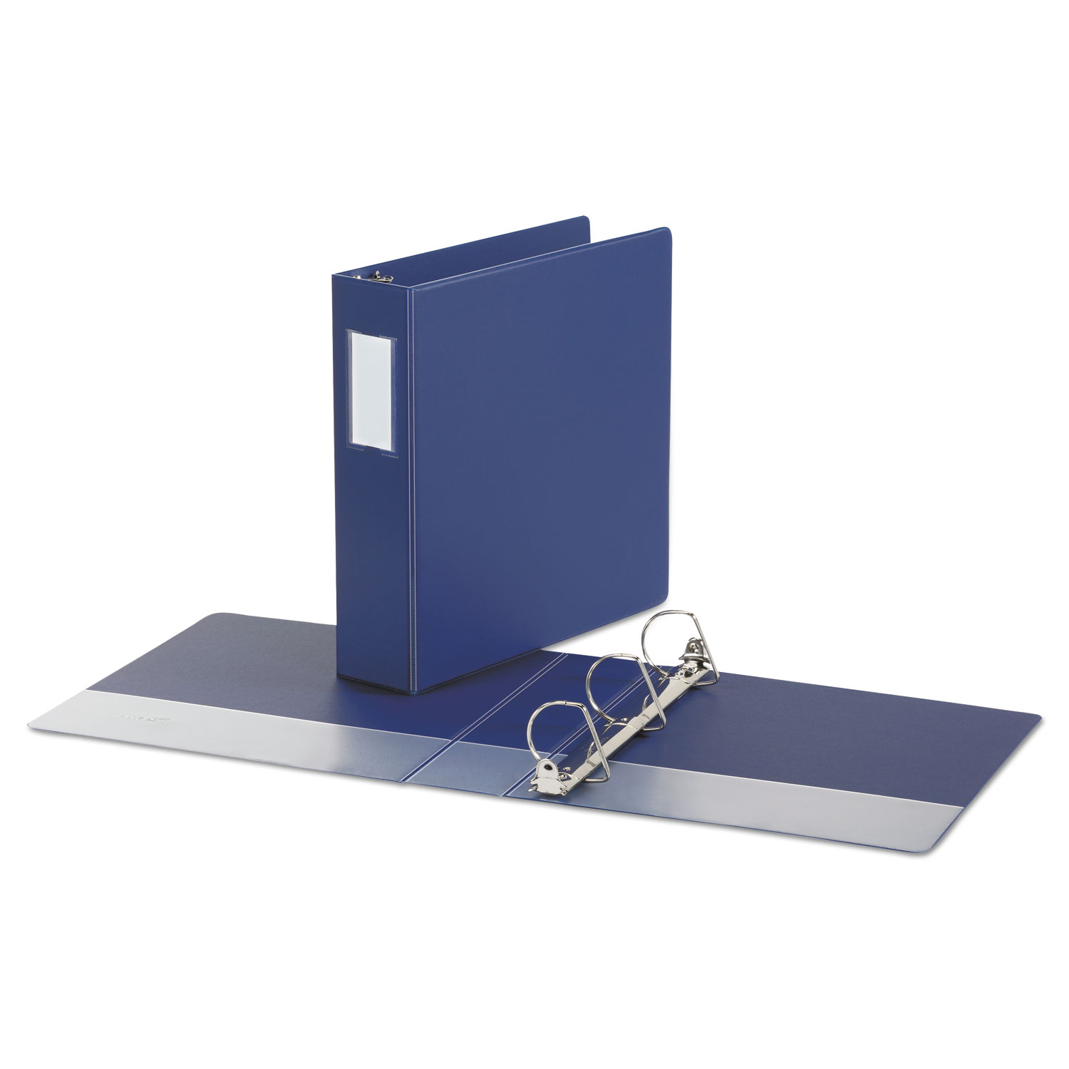 Deluxe Non-View D-Ring Binder with Label Holder, 3 Rings, 2