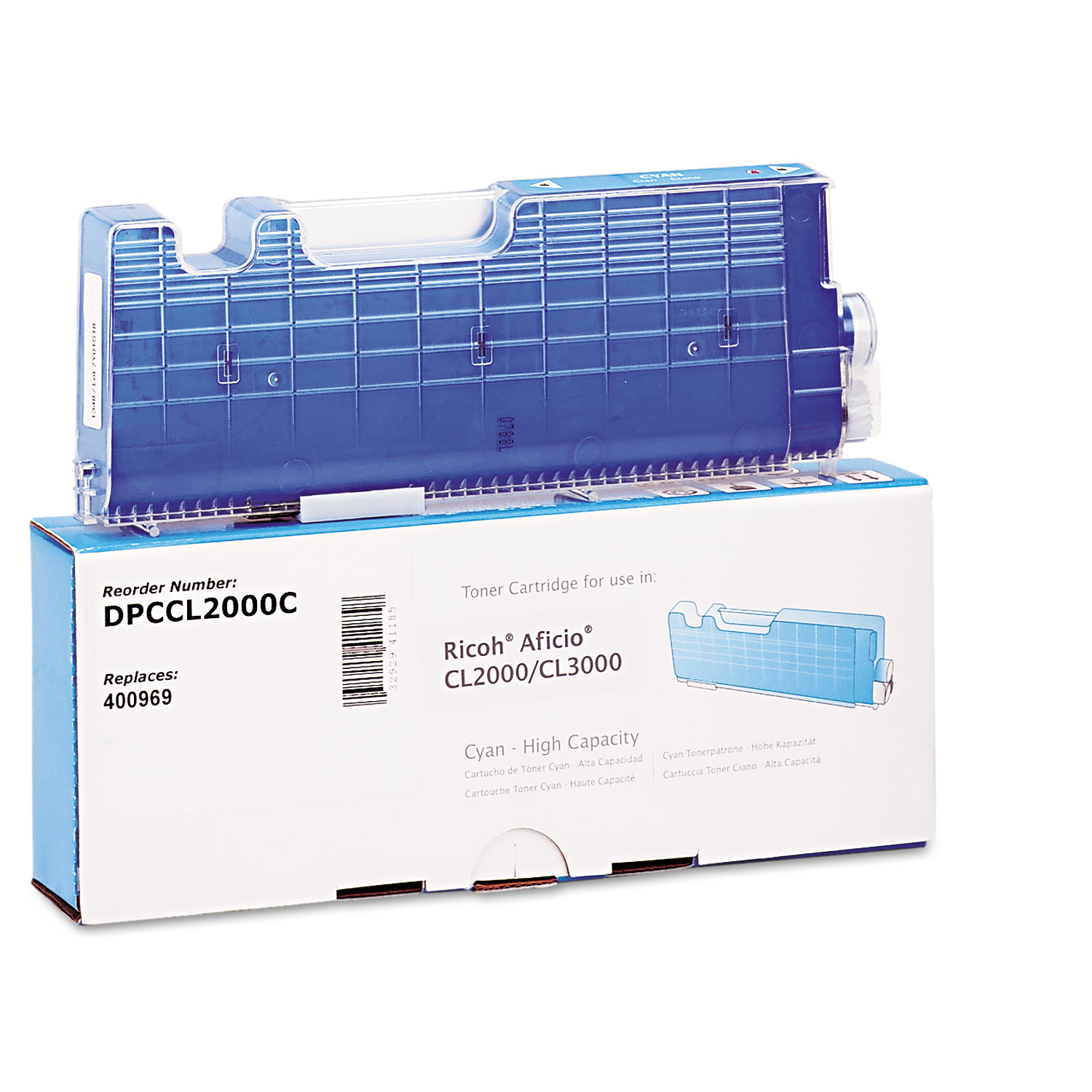 Compatible with 400969 Toner, 5000 Page-Yield, Cyan