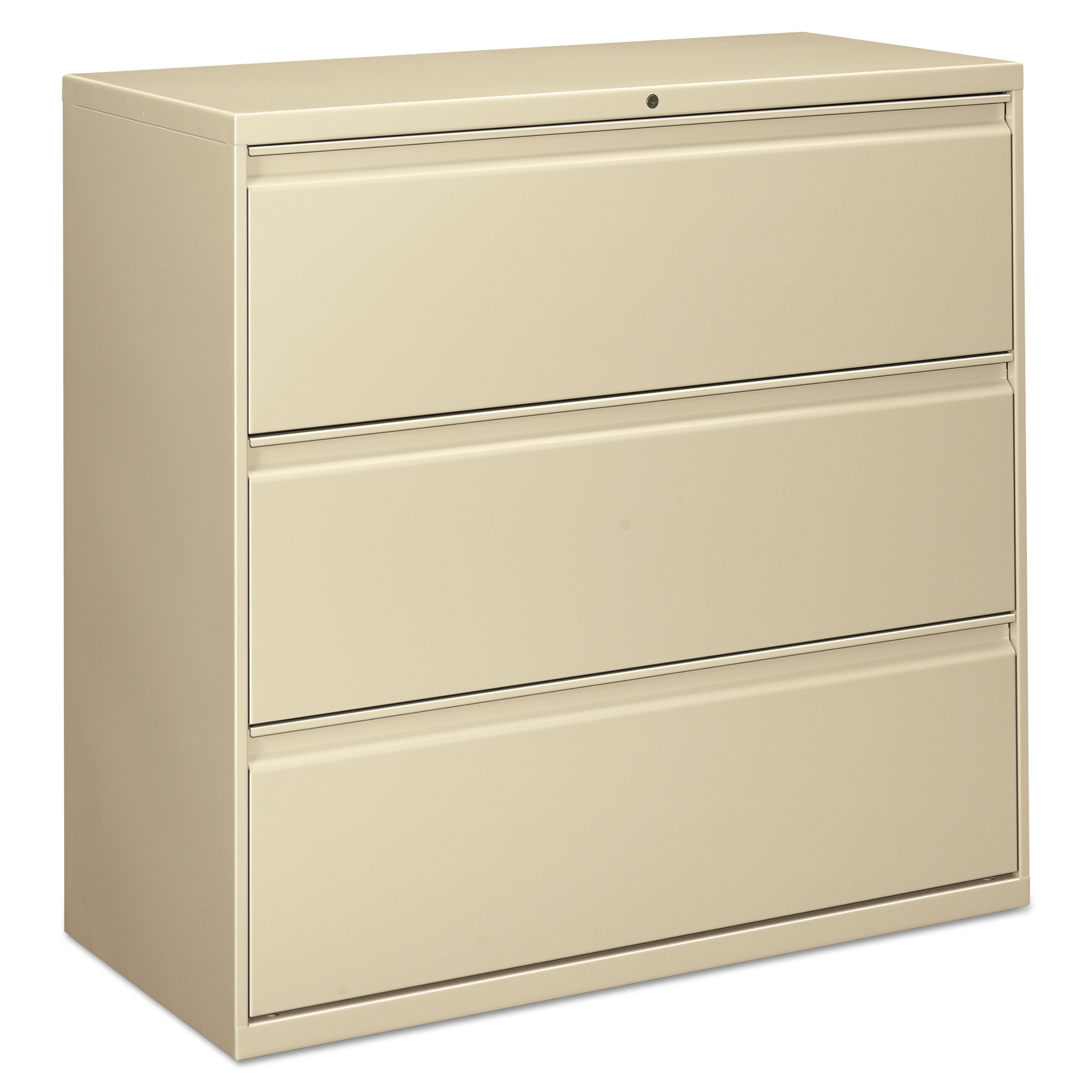 Three-Drawer Lateral File Cabinet, 42w x 18d x 39 1/2h, Putty