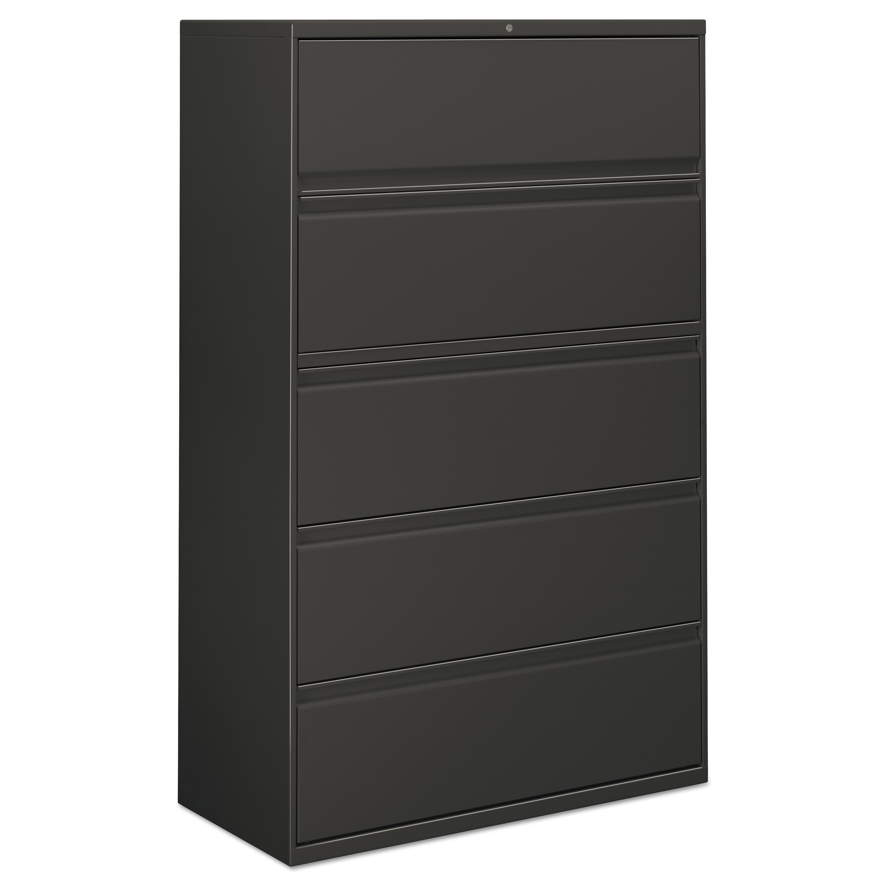 Five Drawer Lateral File Cabinet 42w X 18d X 64 25h Charcoal Take A Byte Net