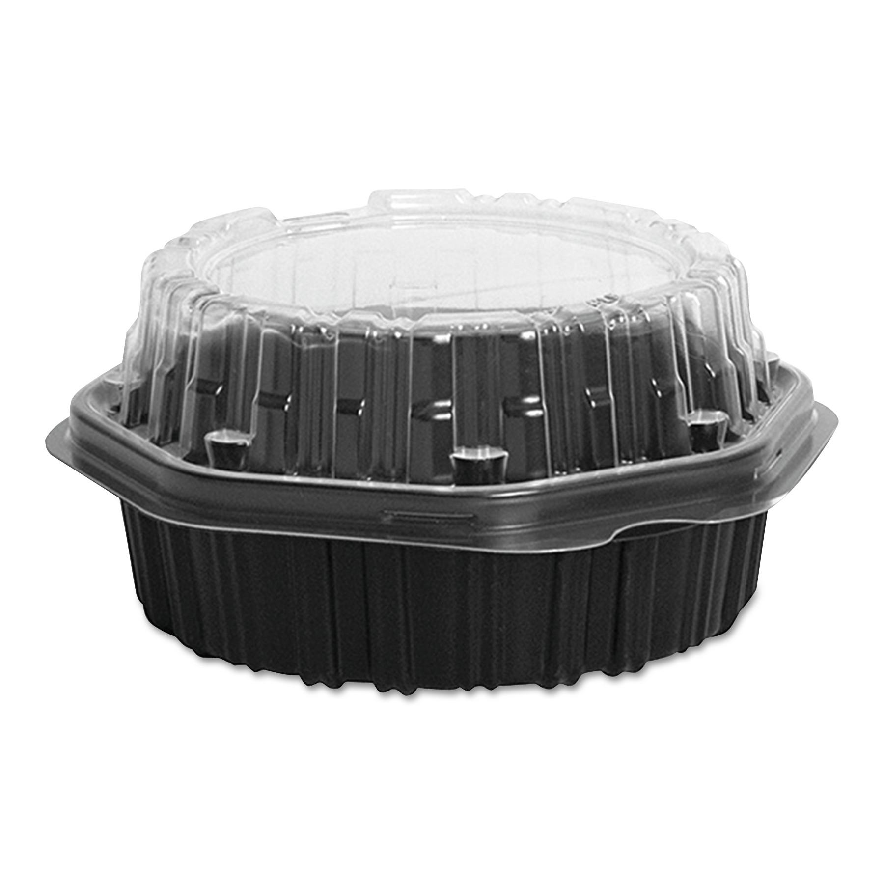  Dart 806016-PP94 Creative Carryouts Hinged Plastic Hot Deli Boxes, 6.3 x 6.1 x 3.1, 200/CT (SCC806016PP94) 