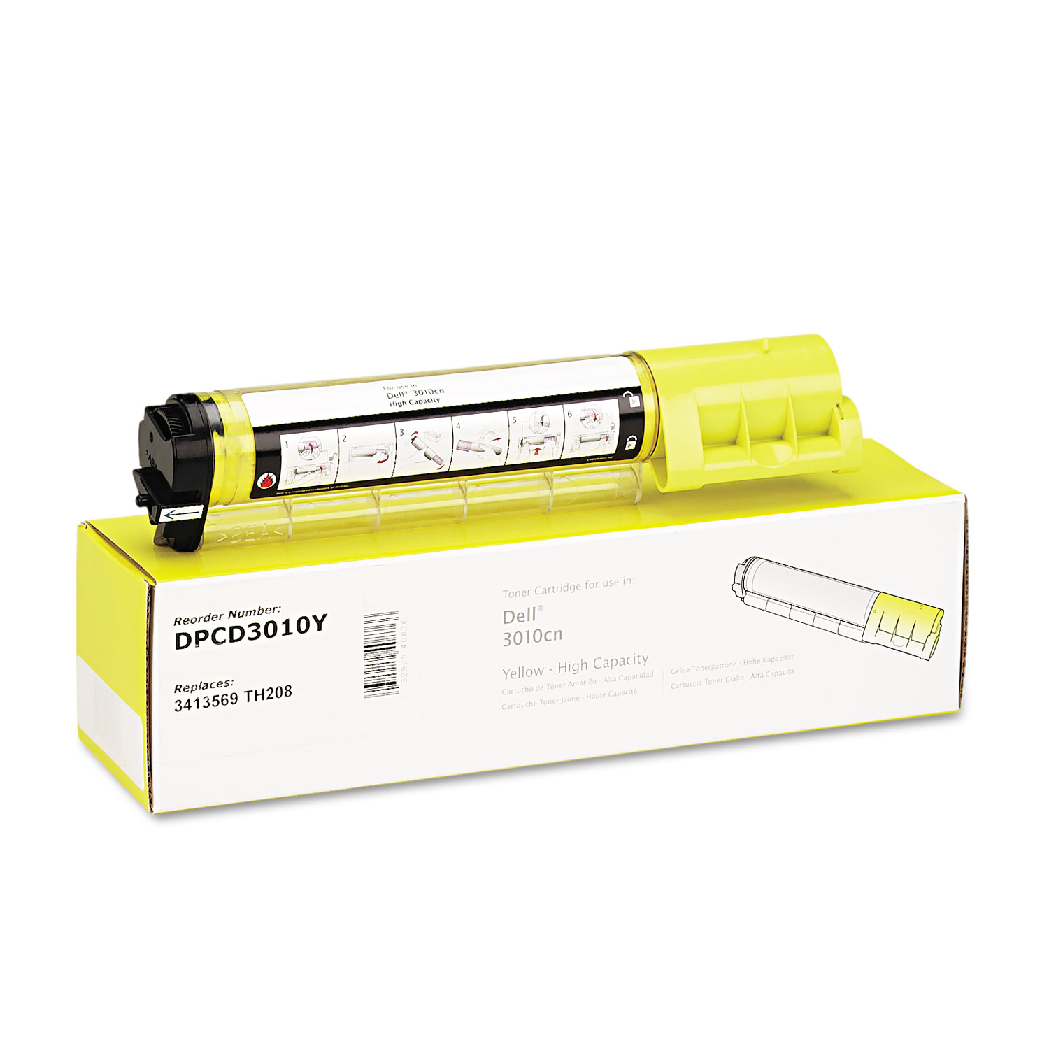 Compatible 341-3569 (3010) High-Yield Toner, 4000 Page-Yield, Yellow
