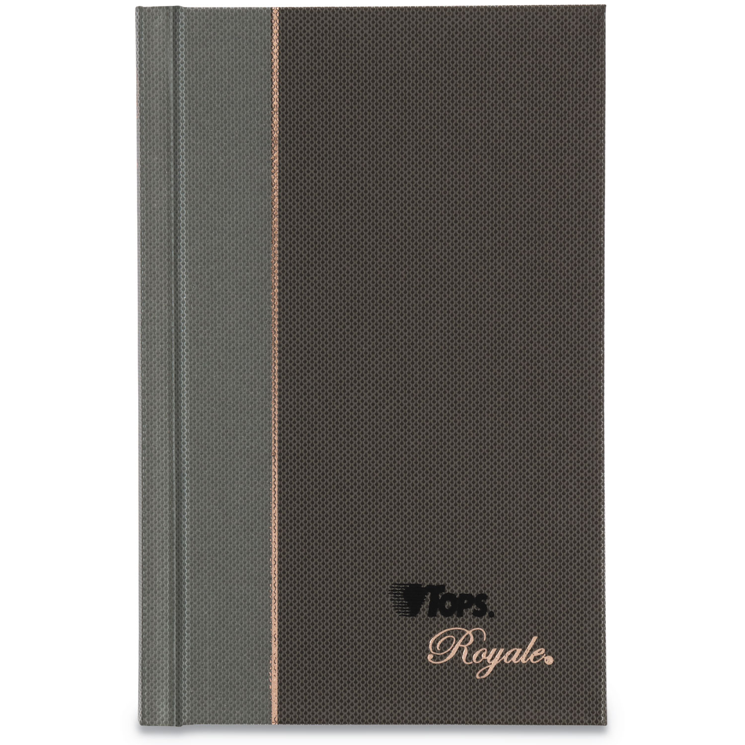  TOPS 25229 Royale Casebound Business Notebook, College, Black/Gray, 5.5 x 3.5, 96 Sheets (TOP25229) 