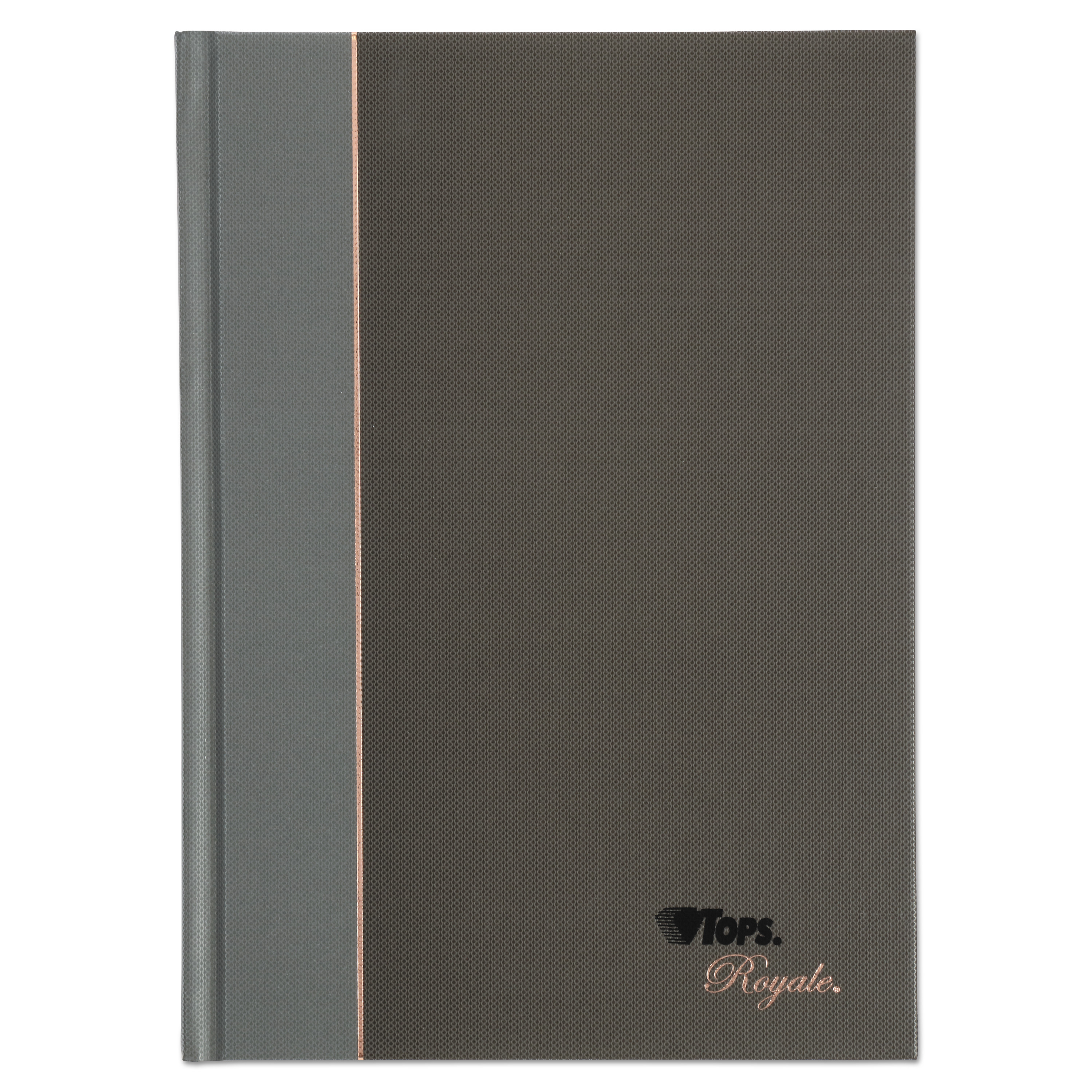  TOPS 25230 Royale Casebound Business Notebook, College, Black/Gray, 8.25 x 5.88, 96 Sheets (TOP25230) 