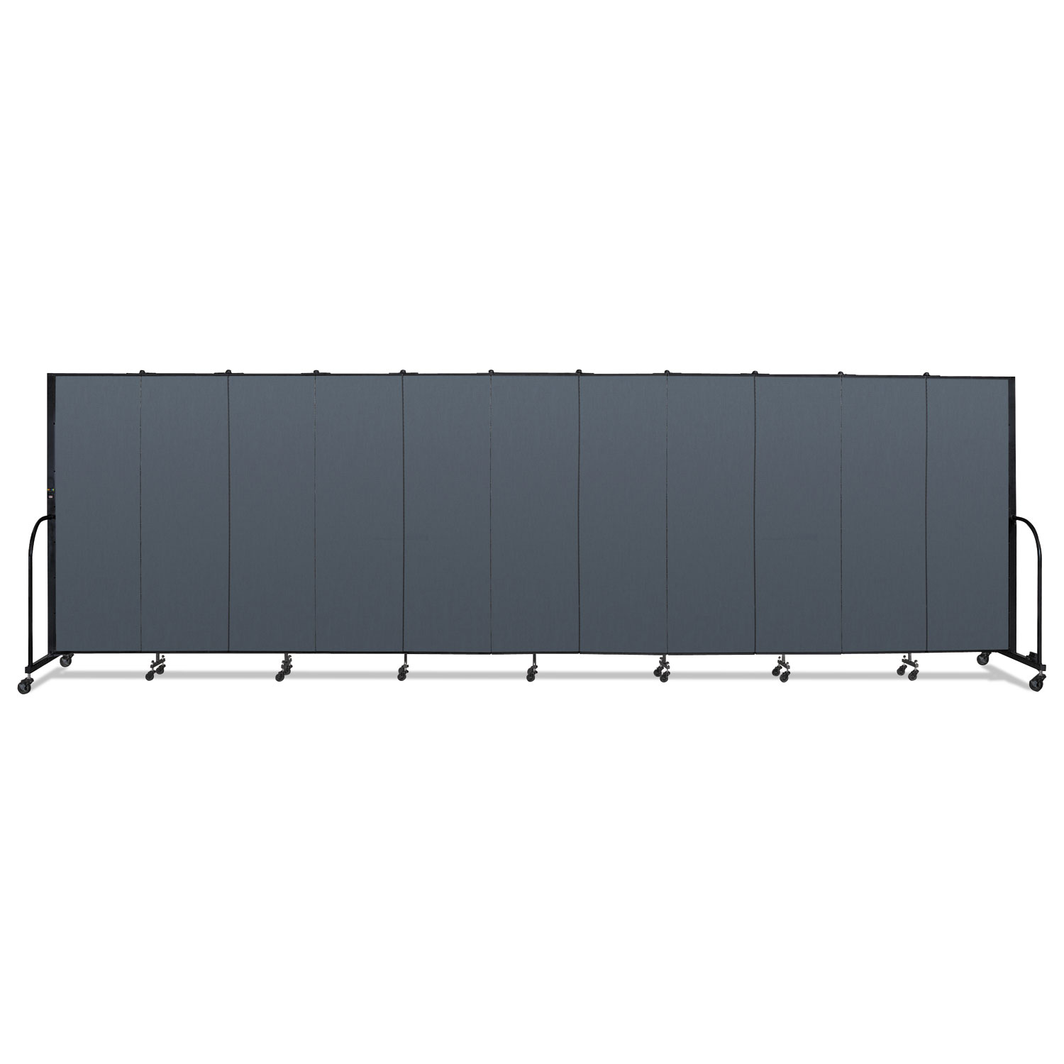 Portable Room Divider, 20 ft 5" x 0.75" x 6 ft, Vinyl/Fiberglass/Steel, Blue