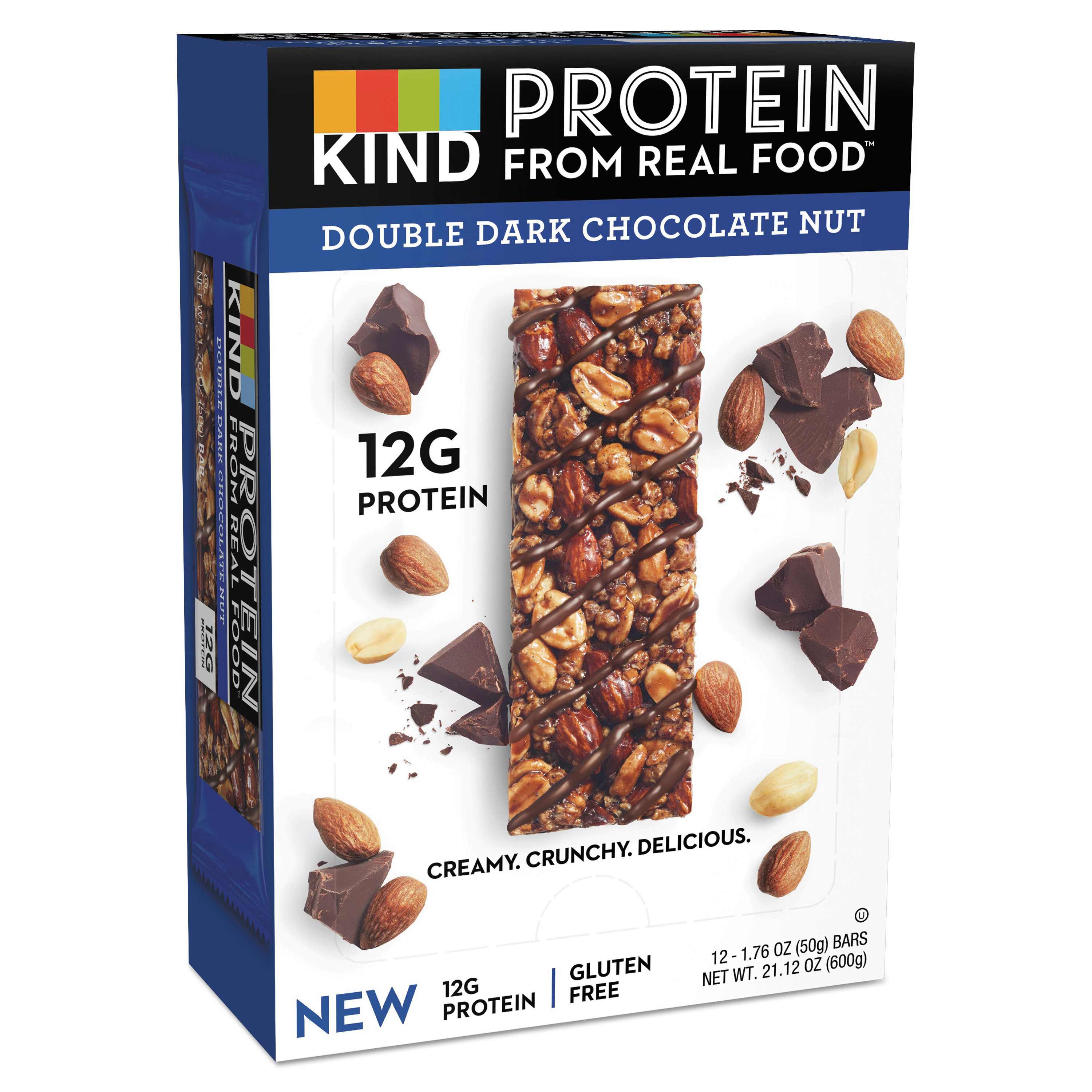  KIND 26036 Protein Bars, Double Dark Chocolate, 1.76 oz, 12/Pack (KND26036) 