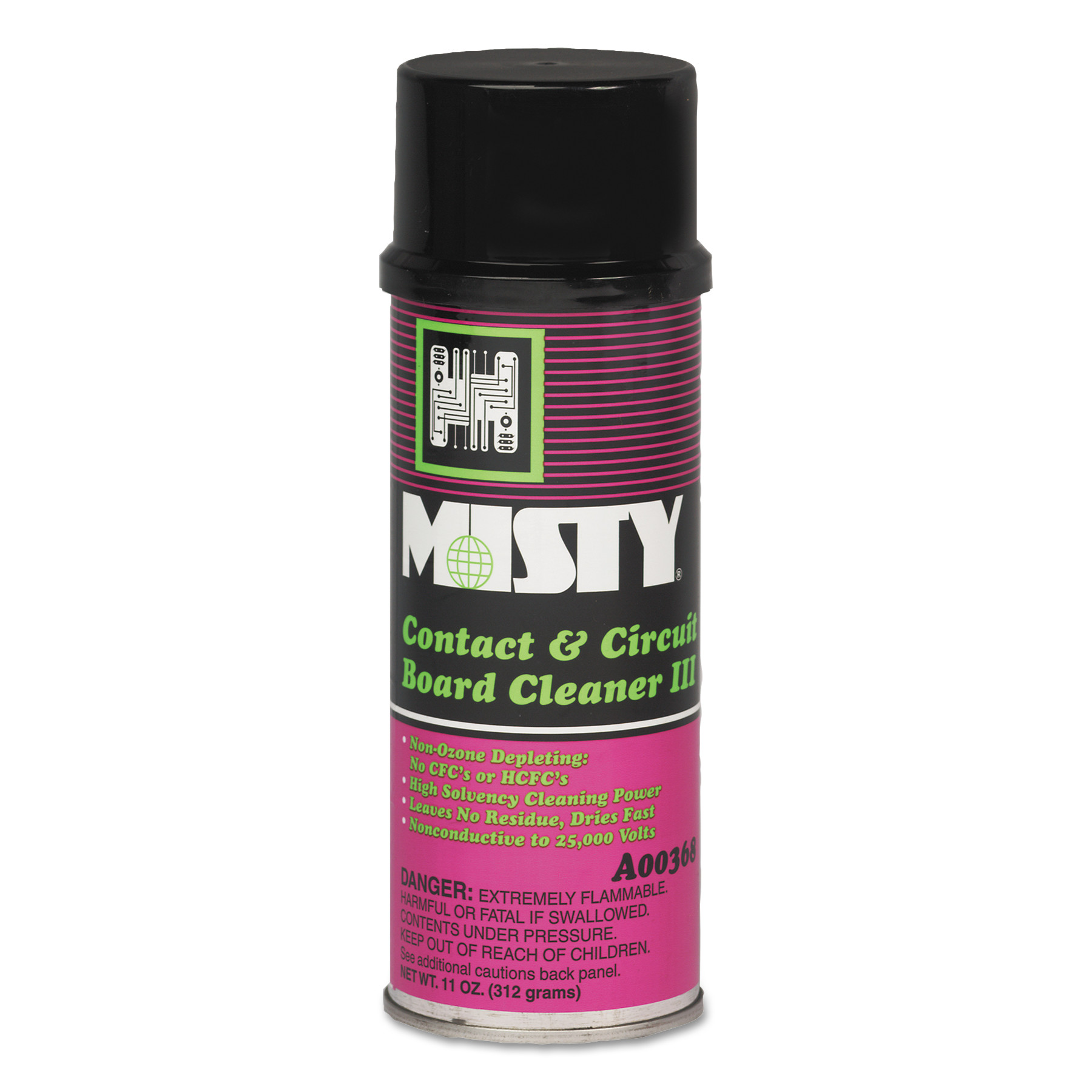  Misty 1002285 Contact and Circuit Board Cleaner III, 16 oz Aerosol Can, 12/Carton (AMR1002285) 