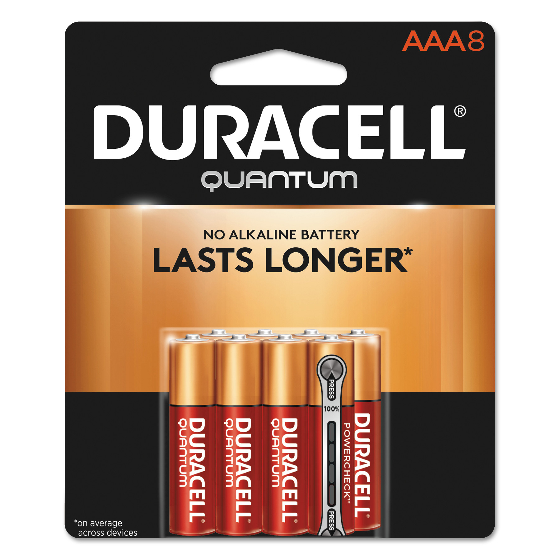  Duracell QU2400B8Z Quantum Alkaline AAA Batteries, 8/Pack (DURQU2400B8Z) 