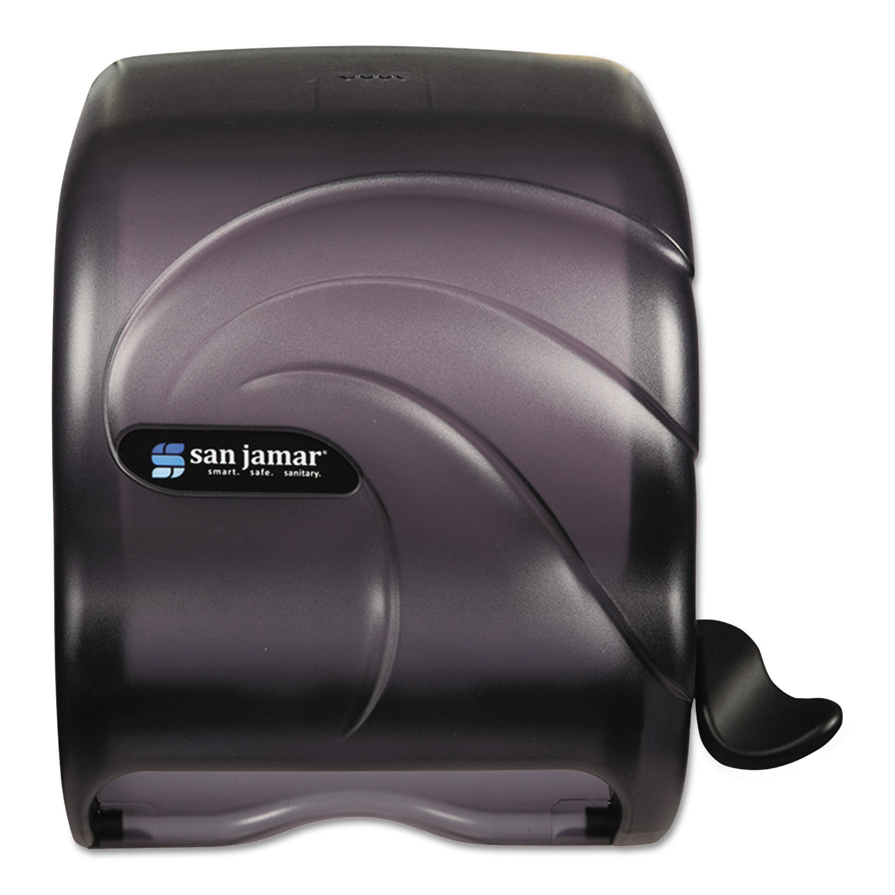  San Jamar SAN T990TBK Element Lever Roll Towel Dispenser, Oceans, Black, 12 1/2 x 8 1/2 x 12 3/4 (SJMT990TBK) 