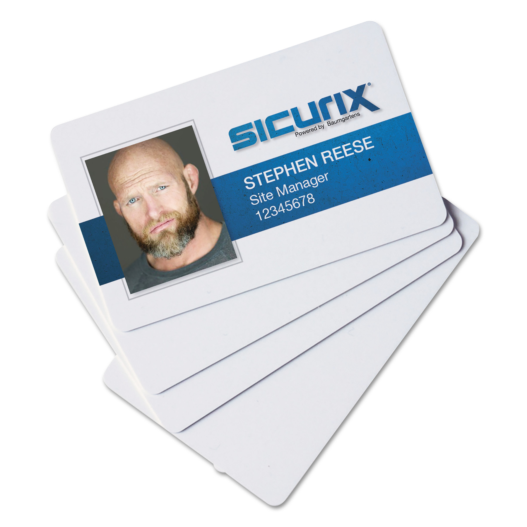  SICURIX BAU80300 SICURIX Blank ID Card, 2 1/8 x 3 3/8, White, 100/Pack (BAU80300) 