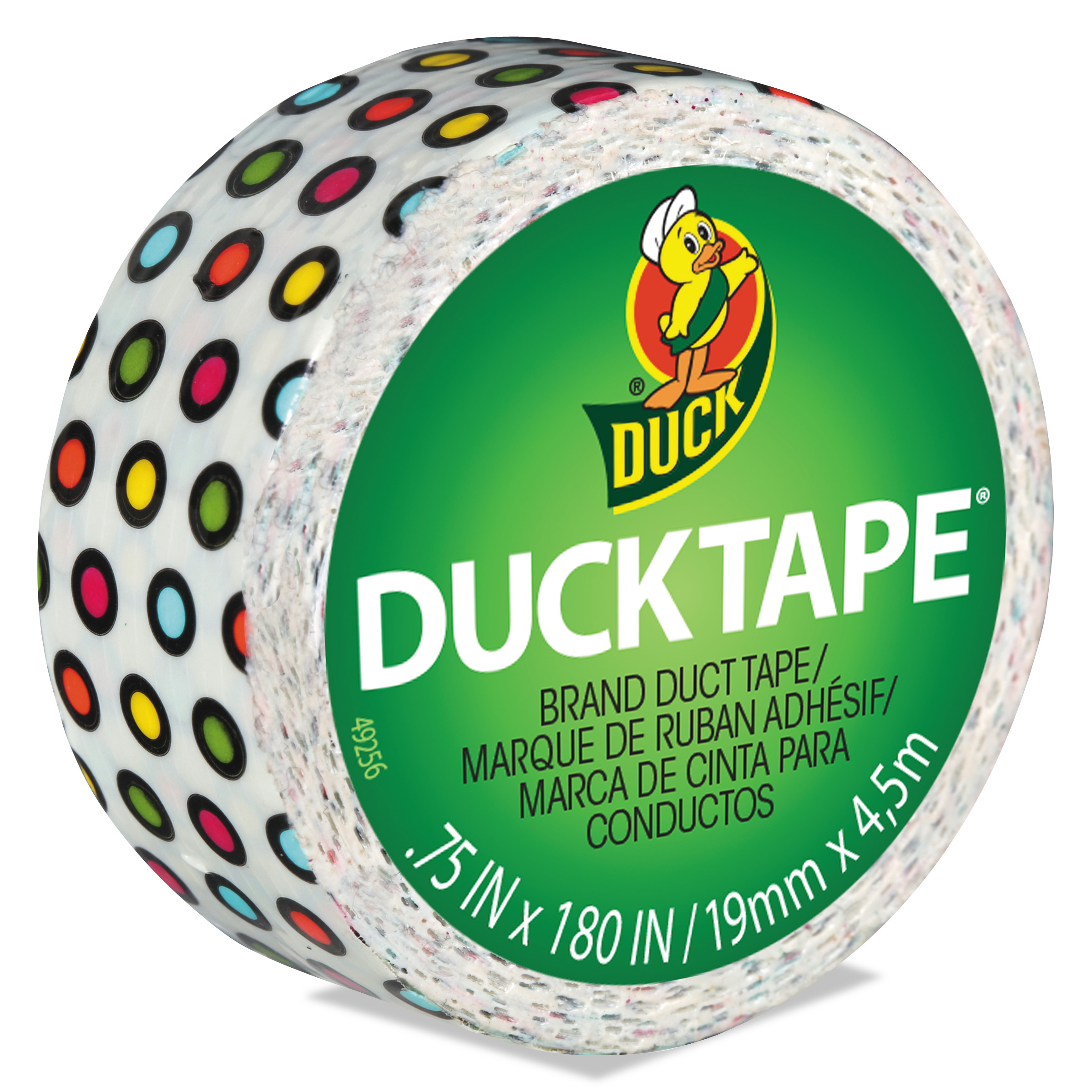  Duck DUC283263 Ducklings, 1 Core, 0.75 x 15 ft, Multicolor Candy Dots (DUC283263) 
